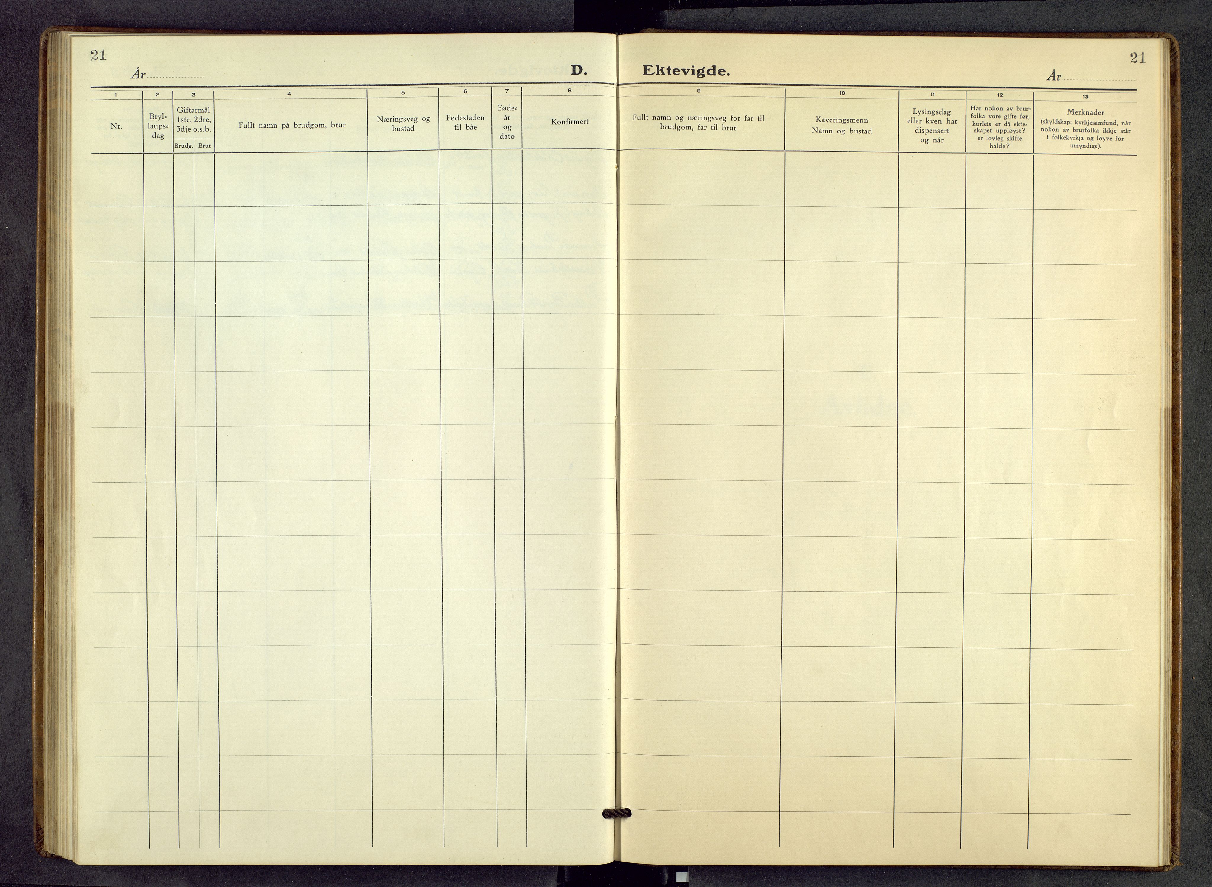 Lom prestekontor, AV/SAH-PREST-070/L/L0010: Parish register (copy) no. 10, 1940-1963, p. 21