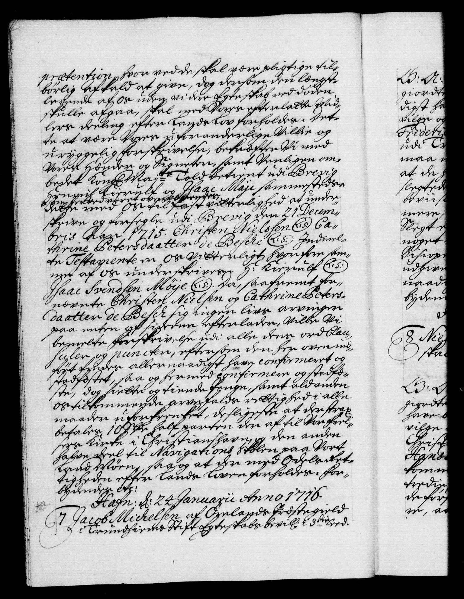 Danske Kanselli 1572-1799, AV/RA-EA-3023/F/Fc/Fca/Fcaa/L0022: Norske registre, 1716-1719, p. 4b