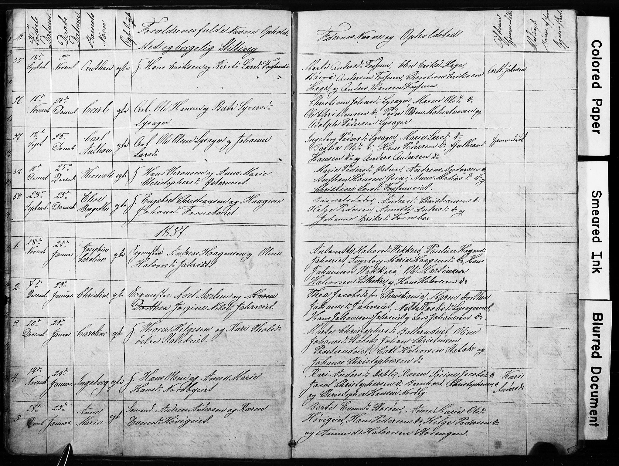 Asker prestekontor Kirkebøker, AV/SAO-A-10256a/G/Gc/L0001: Parish register (copy) no. III 1, 1854-1873