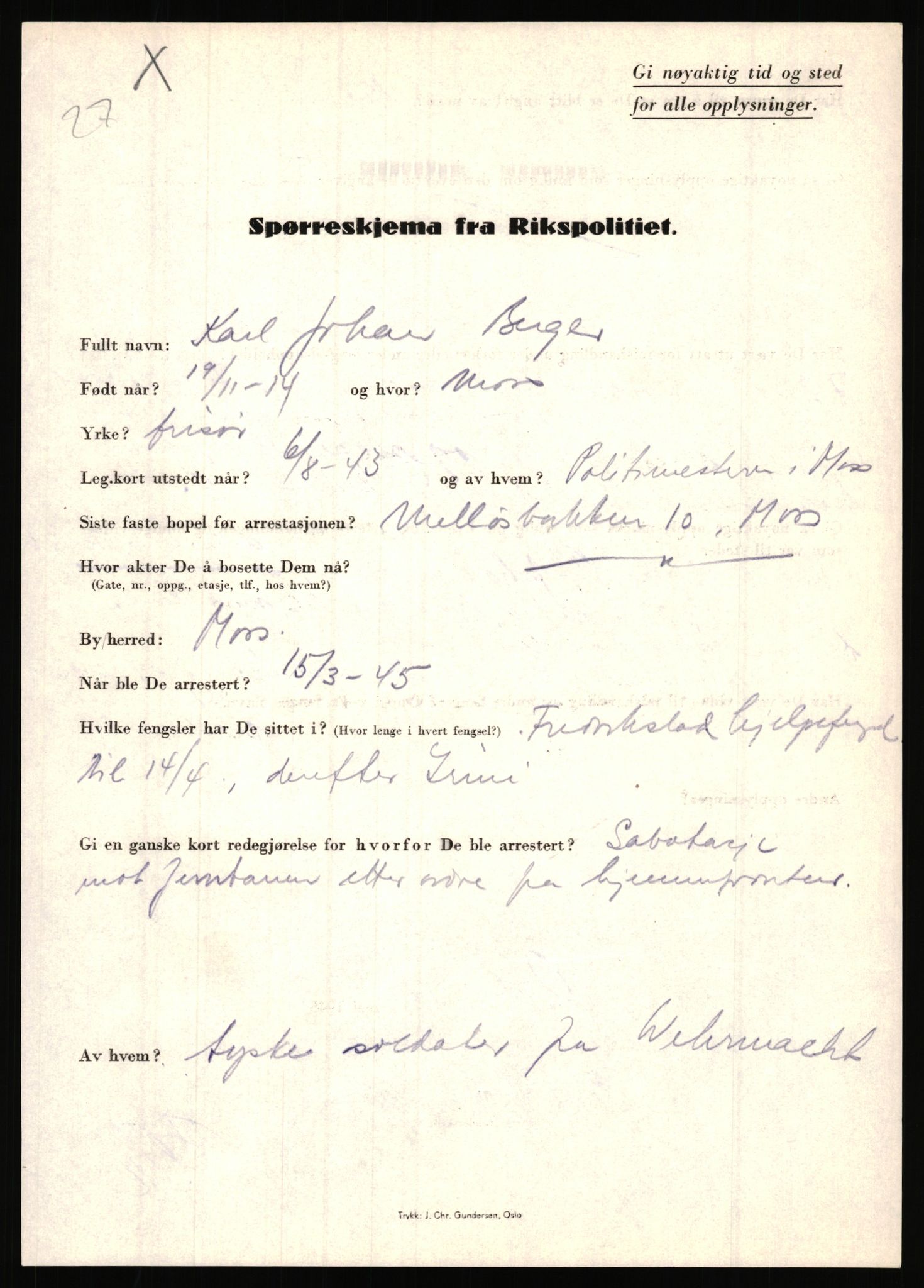 Rikspolitisjefen, AV/RA-S-1560/L/L0002: Berg, Alf - Bråthen, Thorleif, 1940-1945, p. 197