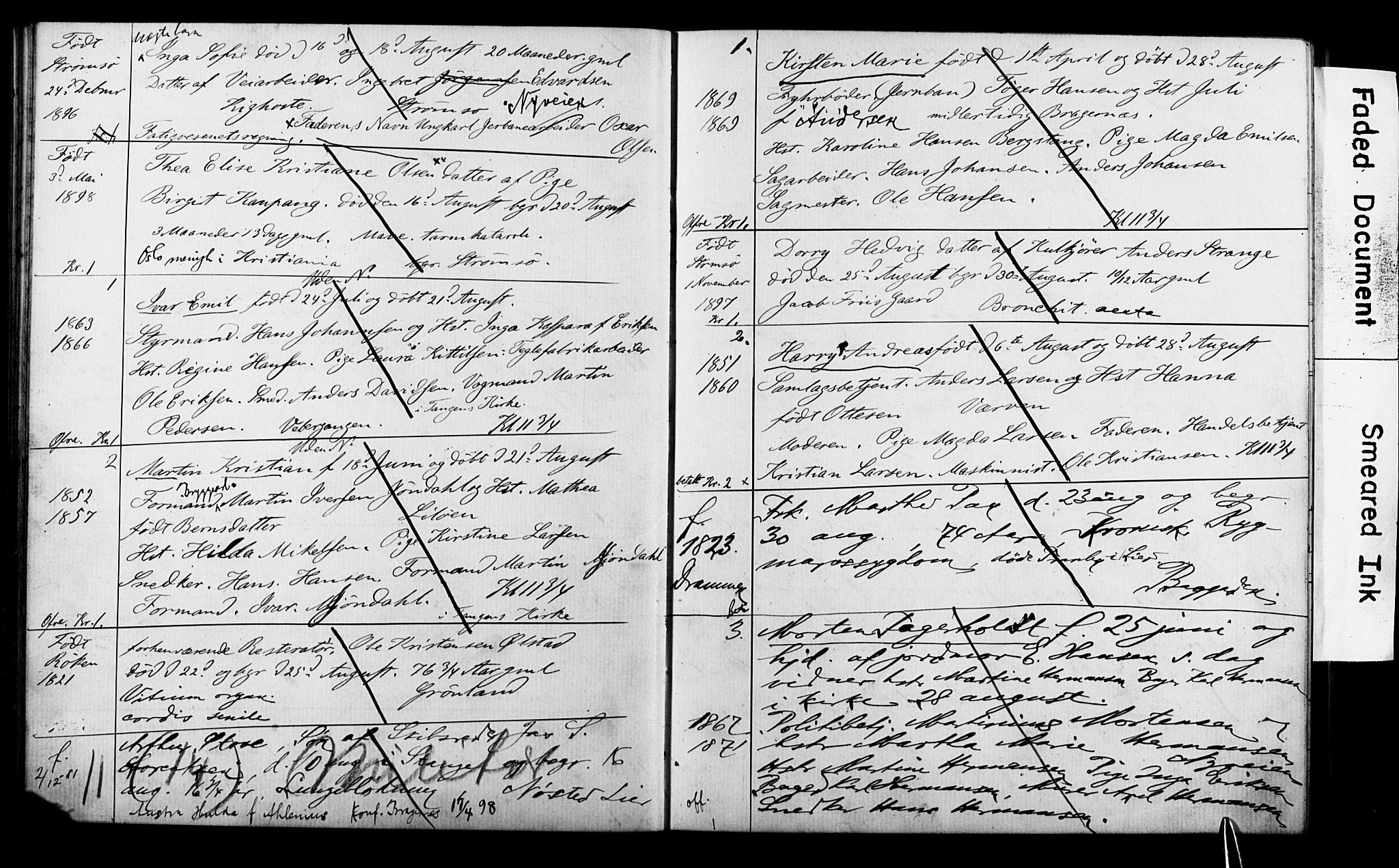 Strømsø kirkebøker, SAKO/A-246/Y/Ya/L0005: Parish register draft no. I 5, 1897-1903