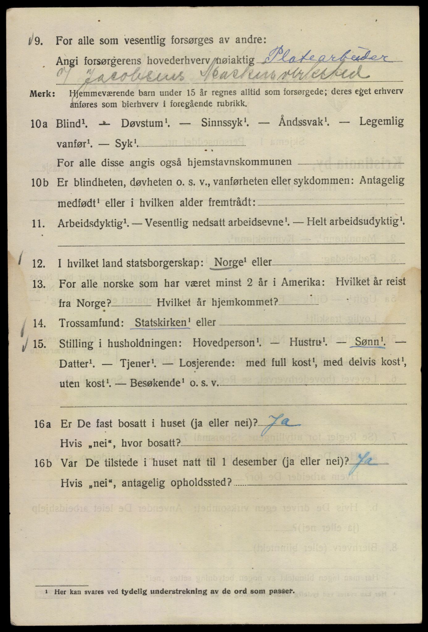 SAO, 1920 census for Kristiania, 1920, p. 458488