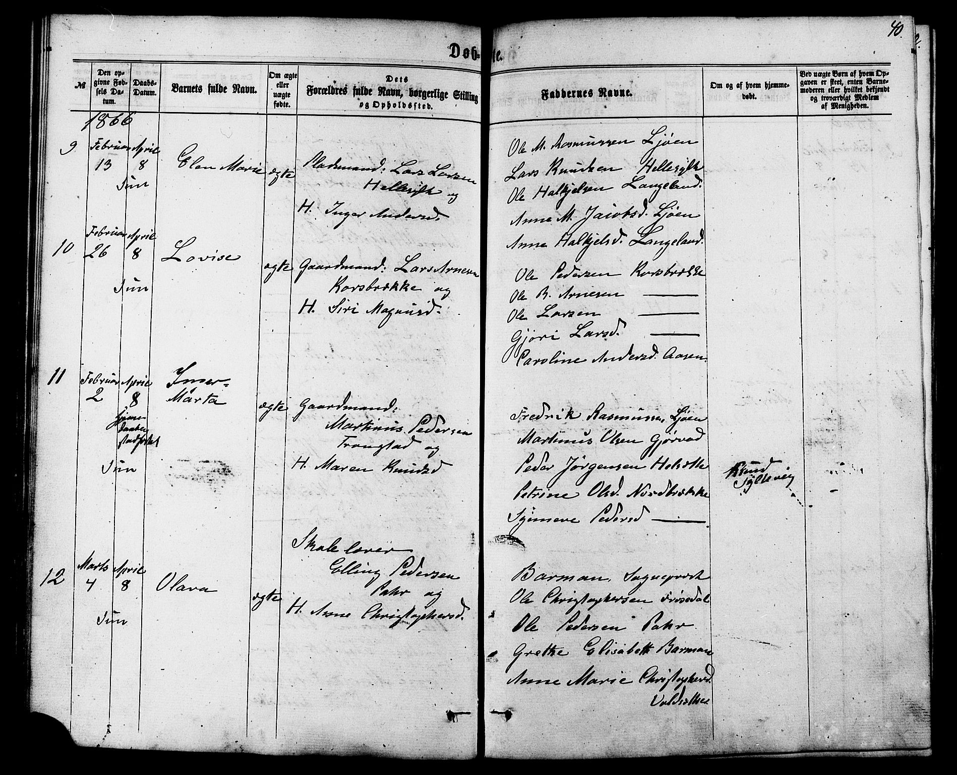 Ministerialprotokoller, klokkerbøker og fødselsregistre - Møre og Romsdal, AV/SAT-A-1454/517/L0226: Parish register (official) no. 517A06, 1862-1881, p. 40