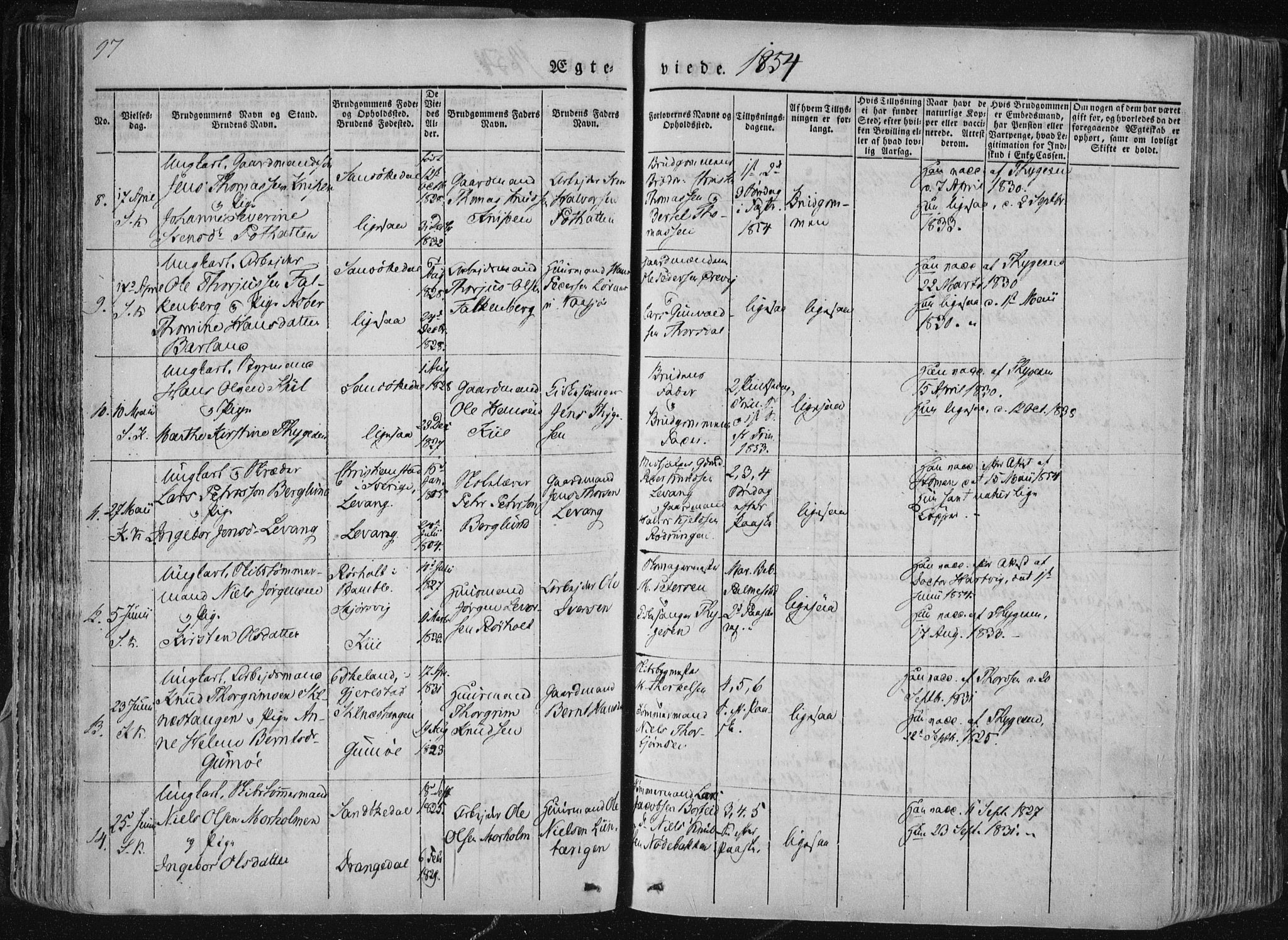 Sannidal kirkebøker, SAKO/A-296/F/Fa/L0007: Parish register (official) no. 7, 1831-1854, p. 97