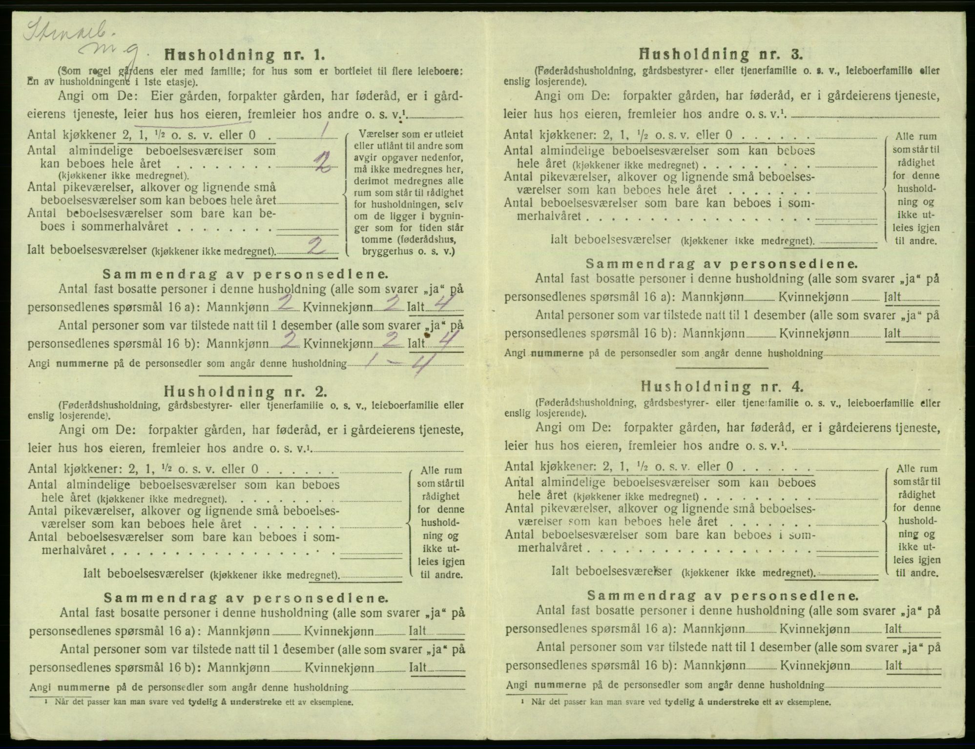 SAB, 1920 census for Laksevåg, 1920, p. 287