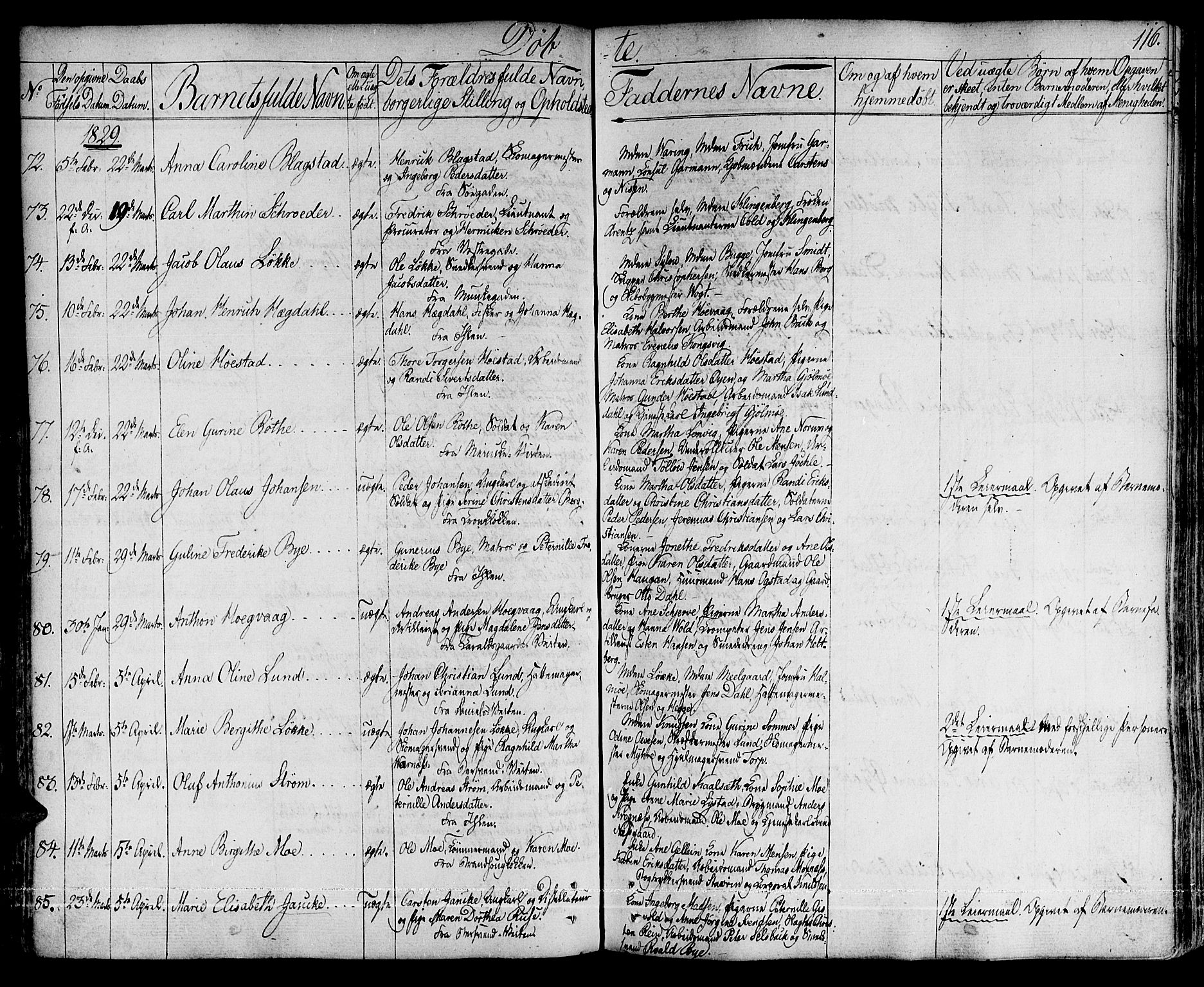 Ministerialprotokoller, klokkerbøker og fødselsregistre - Sør-Trøndelag, SAT/A-1456/601/L0045: Parish register (official) no. 601A13, 1821-1831, p. 116