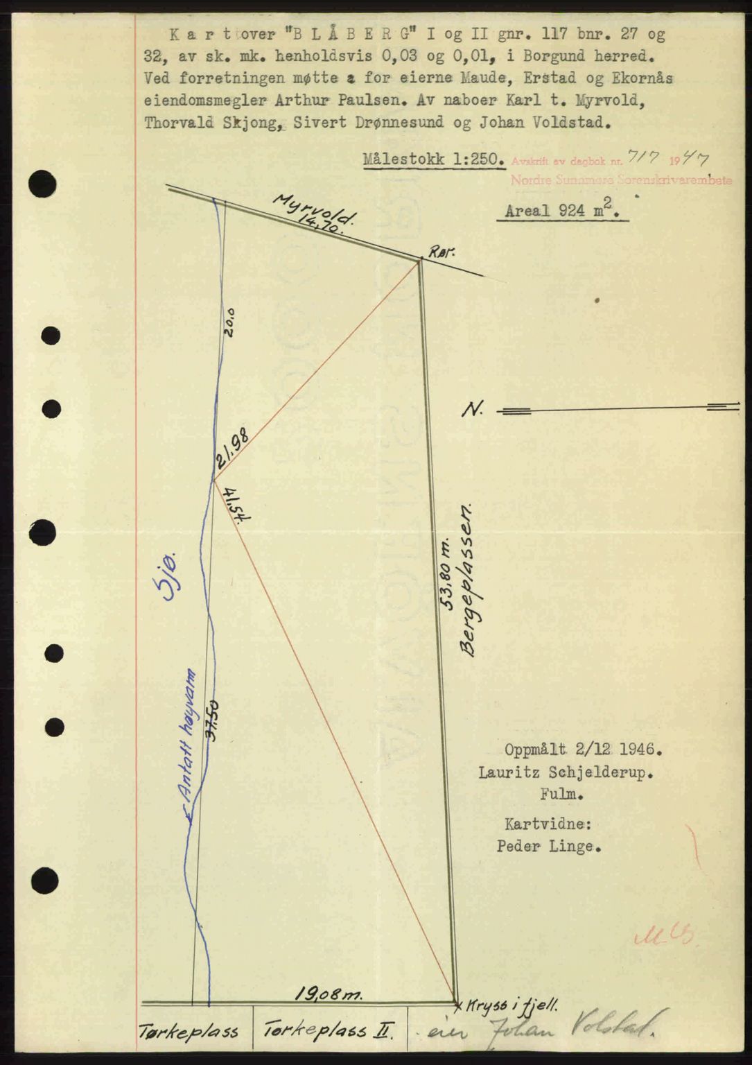 Nordre Sunnmøre sorenskriveri, AV/SAT-A-0006/1/2/2C/2Ca: Mortgage book no. A24, 1947-1947, Diary no: : 717/1947