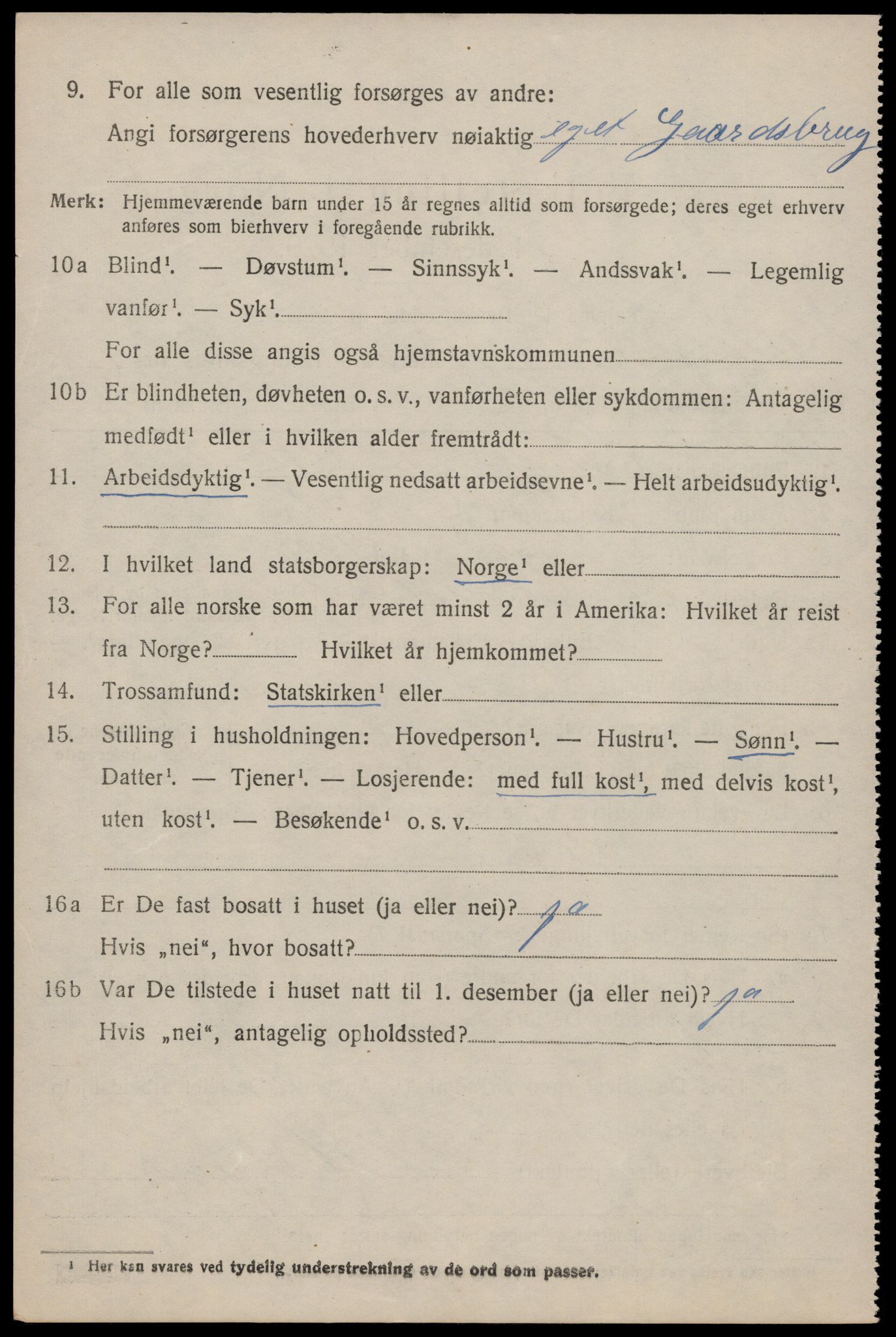 SAST, 1920 census for Eigersund, 1920, p. 1620