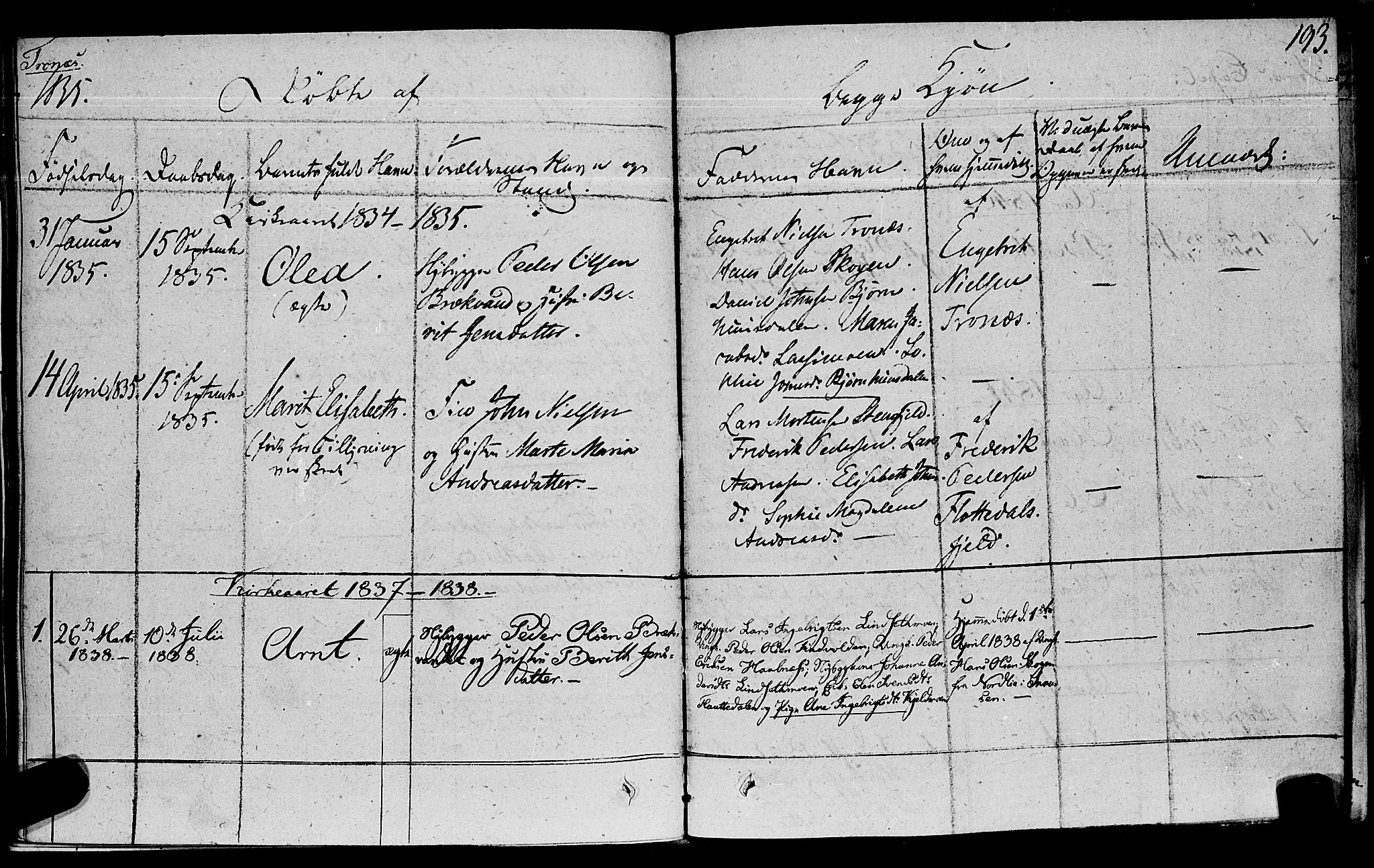 Ministerialprotokoller, klokkerbøker og fødselsregistre - Nord-Trøndelag, AV/SAT-A-1458/762/L0538: Parish register (official) no. 762A02 /2, 1833-1879, p. 193