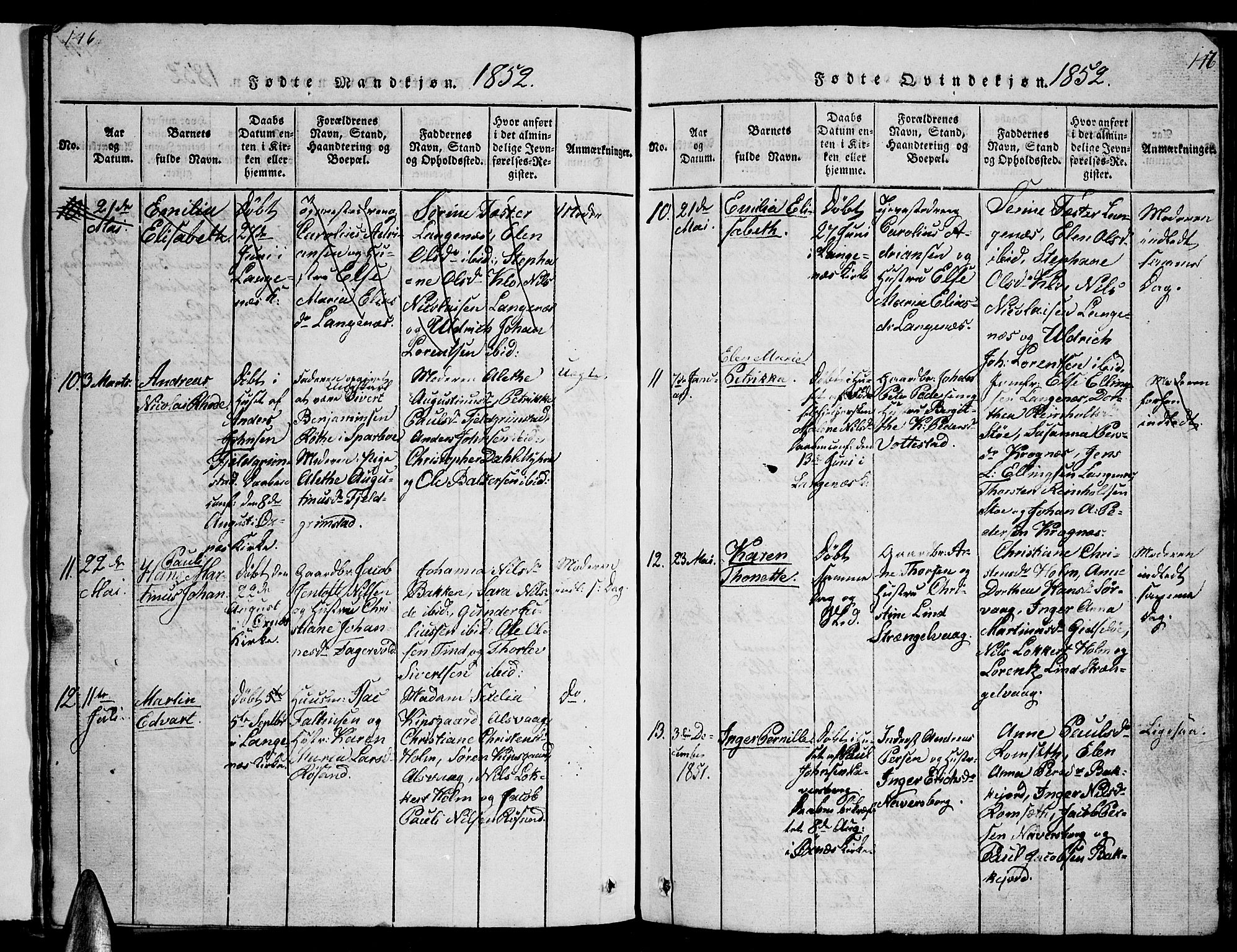 Ministerialprotokoller, klokkerbøker og fødselsregistre - Nordland, AV/SAT-A-1459/893/L1346: Parish register (copy) no. 893C01, 1820-1858, p. 146-147