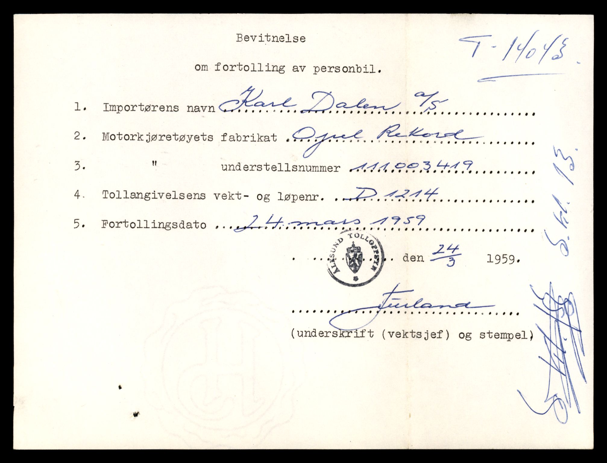 Møre og Romsdal vegkontor - Ålesund trafikkstasjon, AV/SAT-A-4099/F/Fe/L0042: Registreringskort for kjøretøy T 13906 - T 14079, 1927-1998, p. 2299