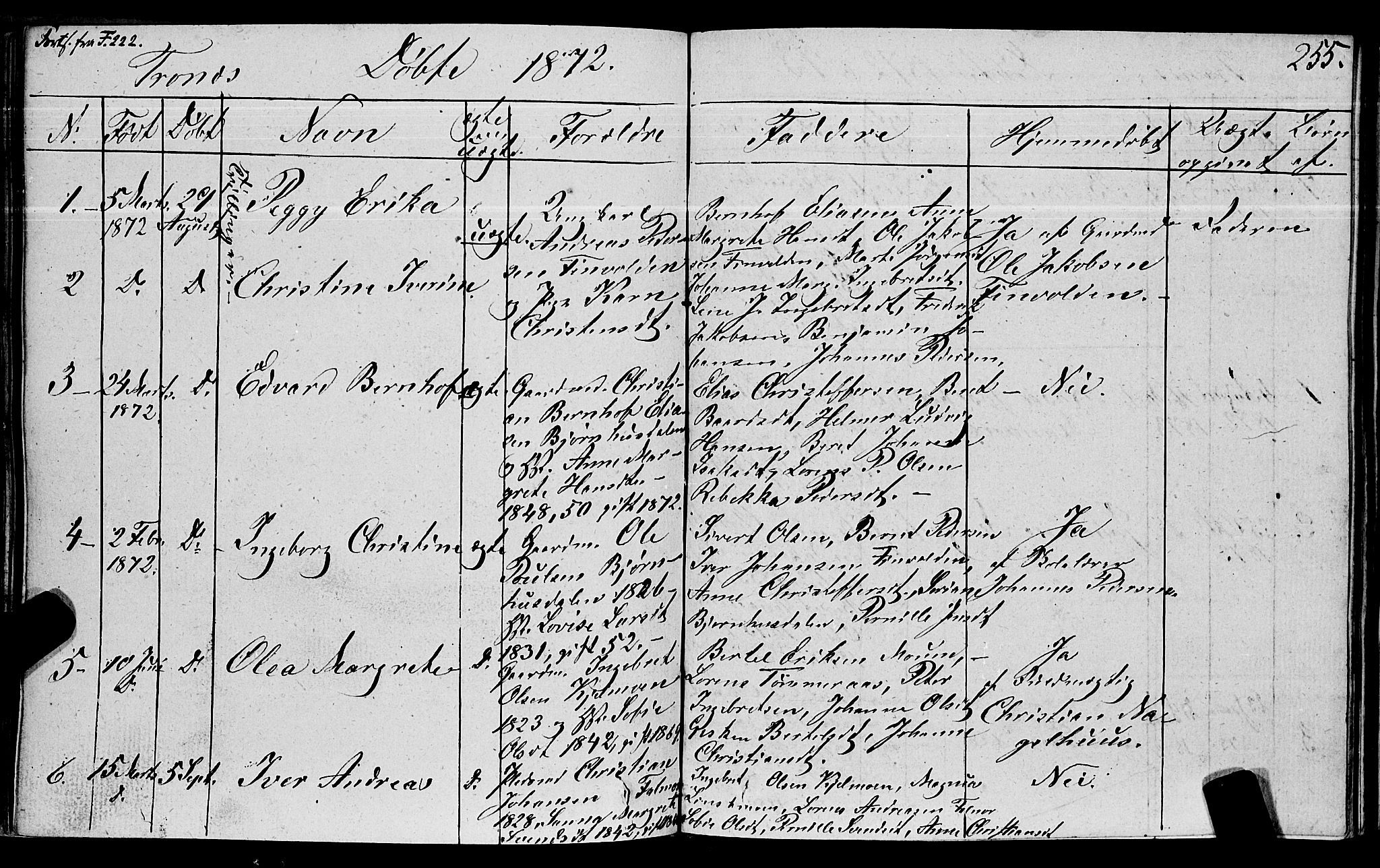 Ministerialprotokoller, klokkerbøker og fødselsregistre - Nord-Trøndelag, AV/SAT-A-1458/762/L0538: Parish register (official) no. 762A02 /2, 1833-1879, p. 255