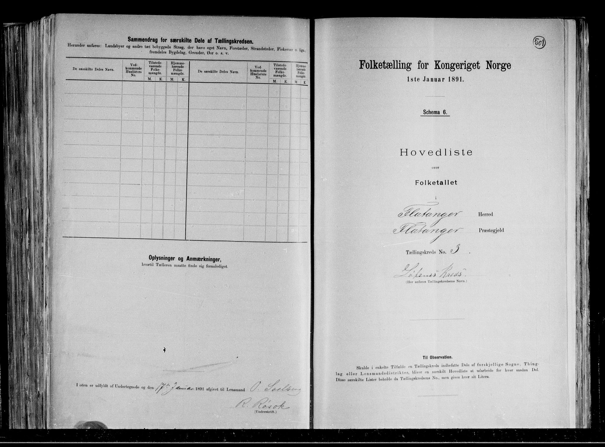 RA, 1891 census for 1749 Flatanger, 1891, p. 10