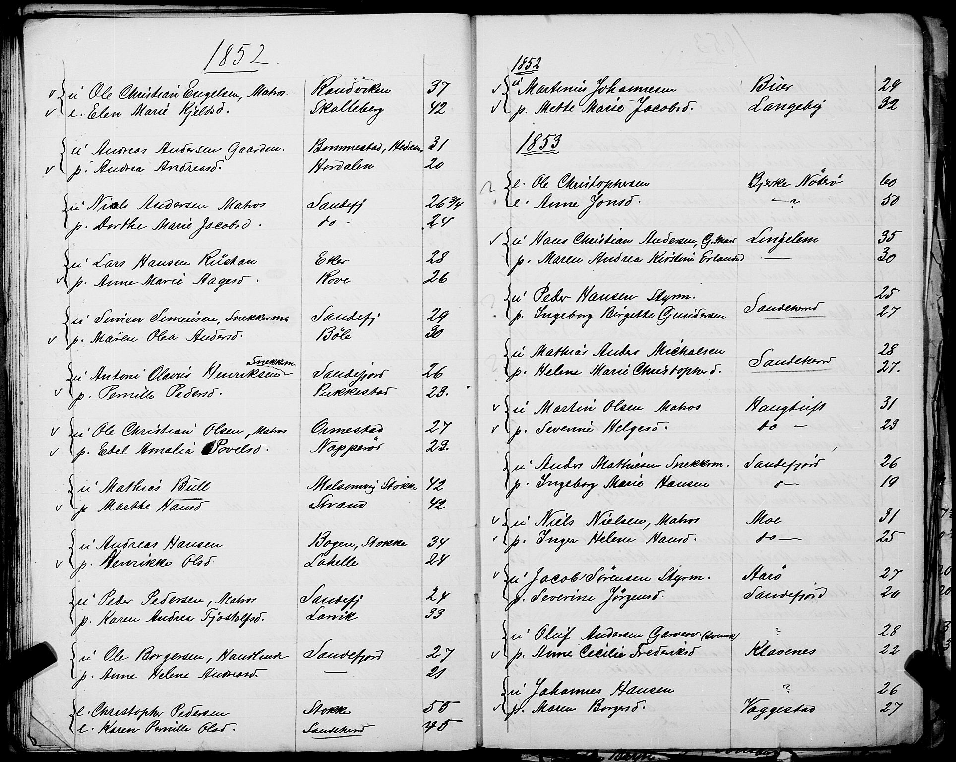Sandar sokneprestkontor, AV/SAKO-A-242/Y/Ya/L0006: Other parish register no. 1 /1, 1709-1871
