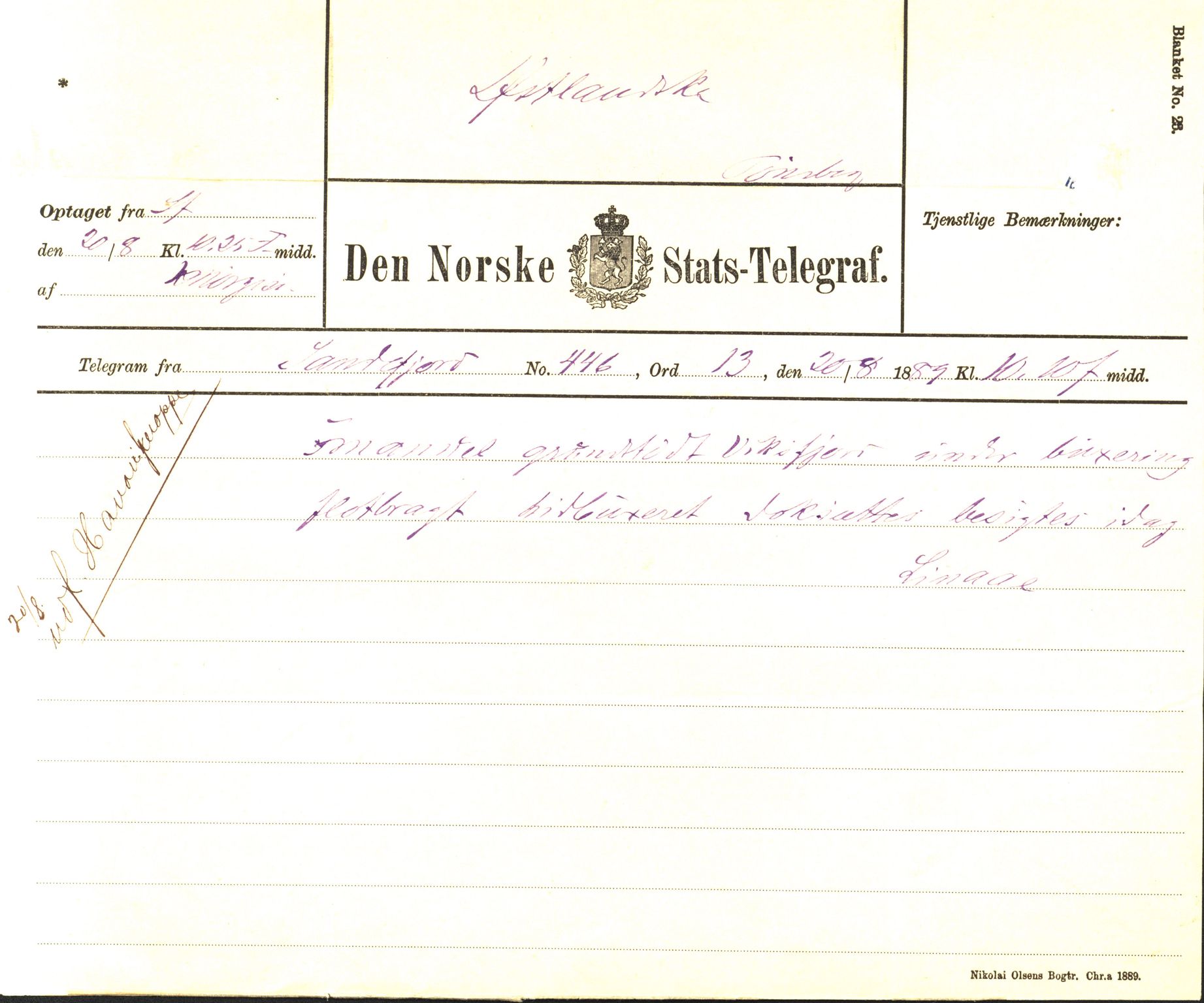 Pa 63 - Østlandske skibsassuranceforening, VEMU/A-1079/G/Ga/L0023/0009: Havaridokumenter / Emil, Black, Hawk, Columbus, Dagny, Askur, Imanuel, 1889, p. 57