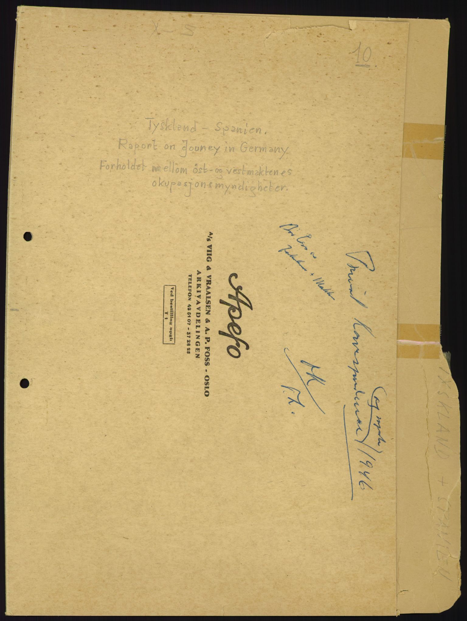 Lie, Trygve, RA/PA-1407/D/L0013: Generalsekretærens papirer., 1946-1950, p. 1