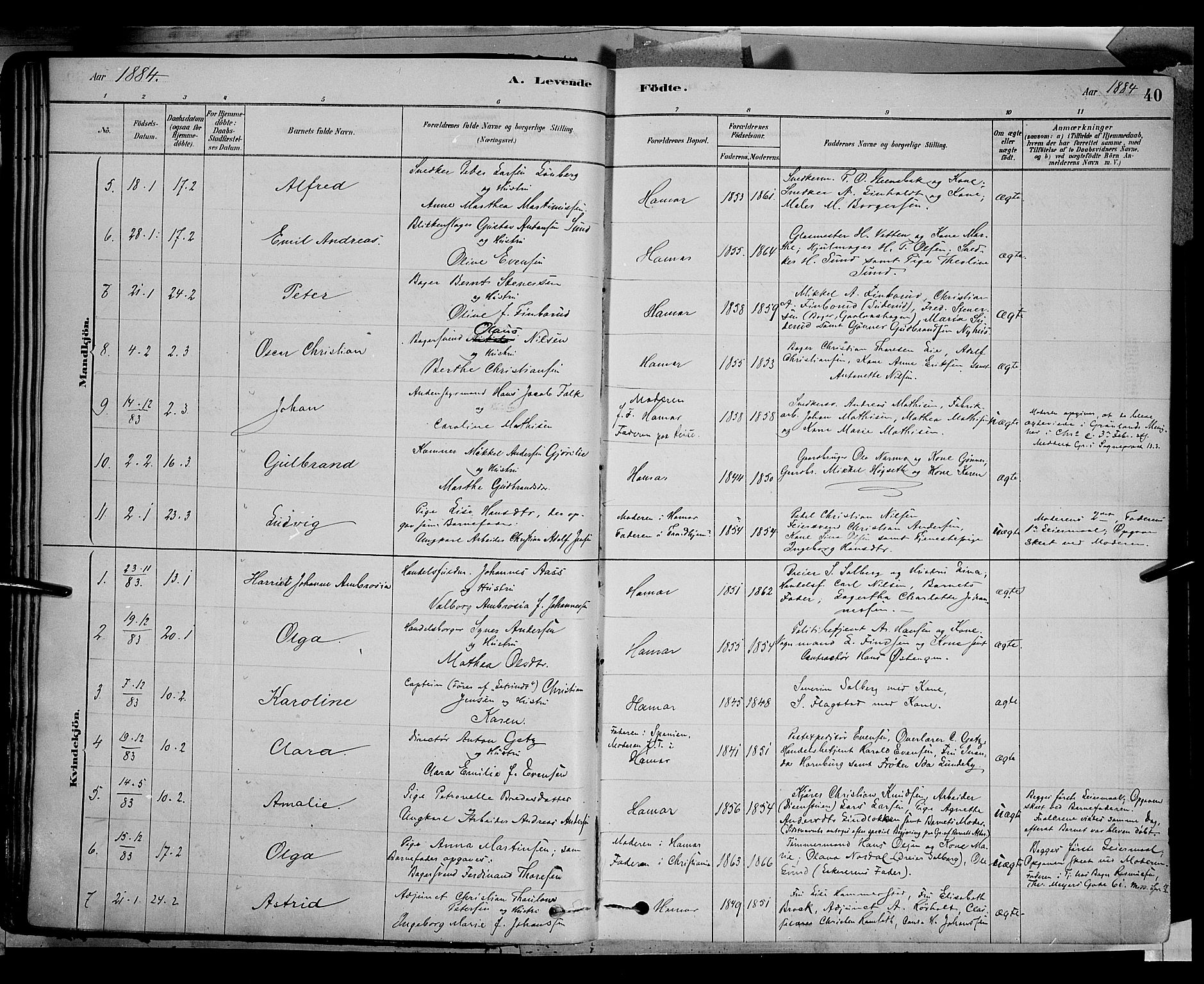 Vang prestekontor, Hedmark, SAH/PREST-008/H/Ha/Haa/L0016: Parish register (official) no. 16, 1878-1889, p. 40