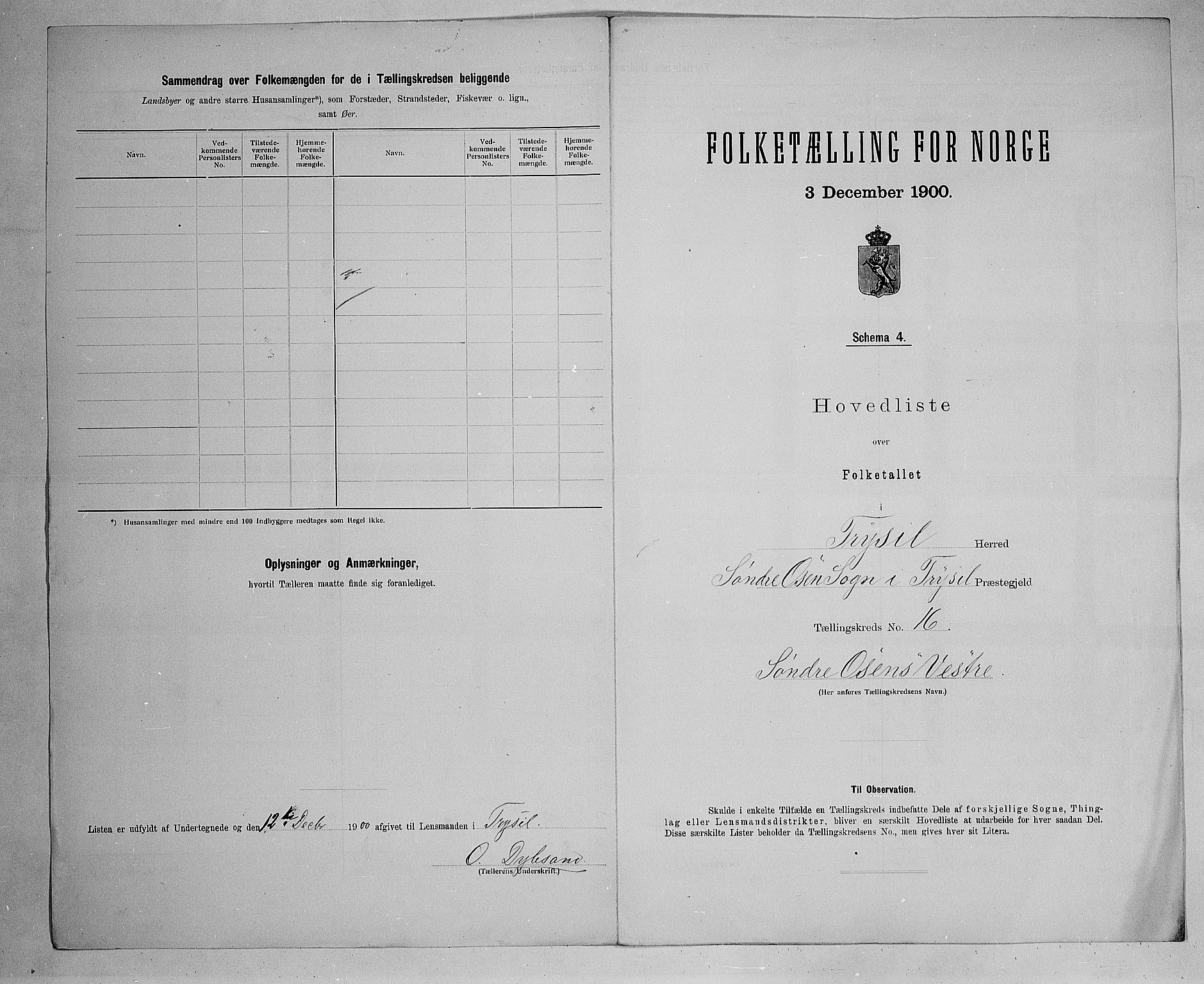 SAH, 1900 census for Trysil, 1900, p. 57