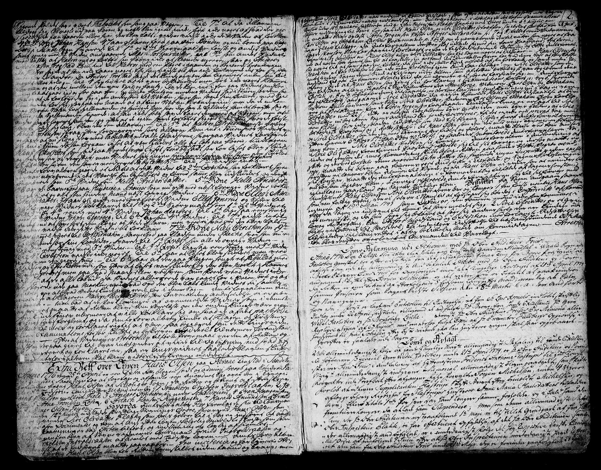 Nordre Jarlsberg sorenskriveri, AV/SAKO-A-80/F/Fa/Faa/L0030: Tingbok, 1776-1785, p. 2