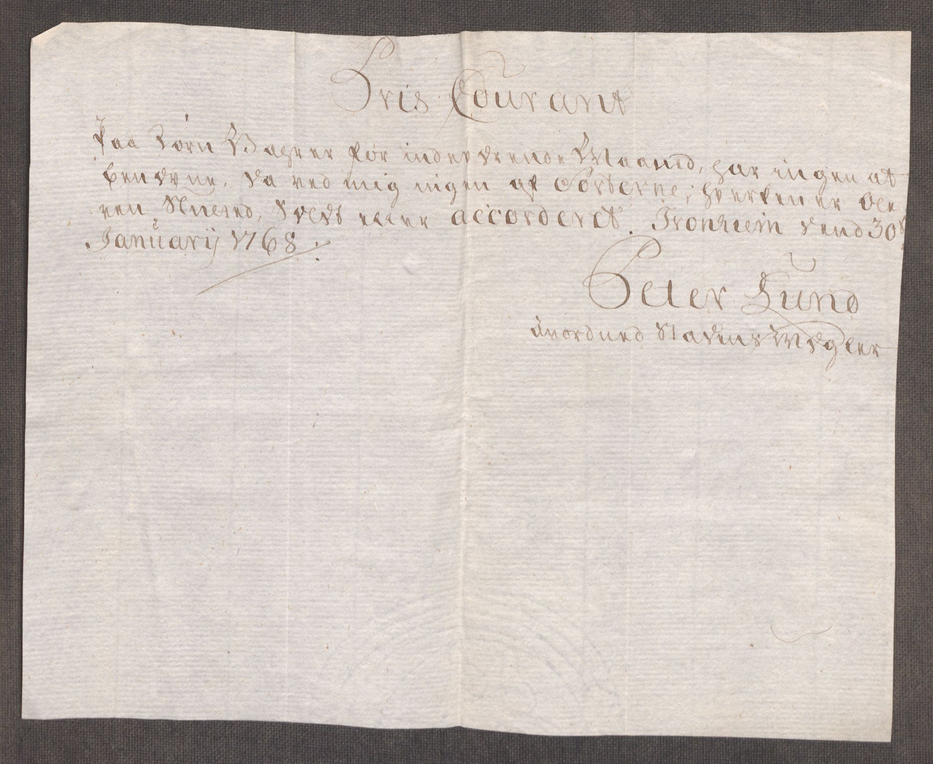 Rentekammeret inntil 1814, Realistisk ordnet avdeling, AV/RA-EA-4070/Oe/L0009: [Ø1]: Nordafjelske priskuranter, 1759-1768, p. 349