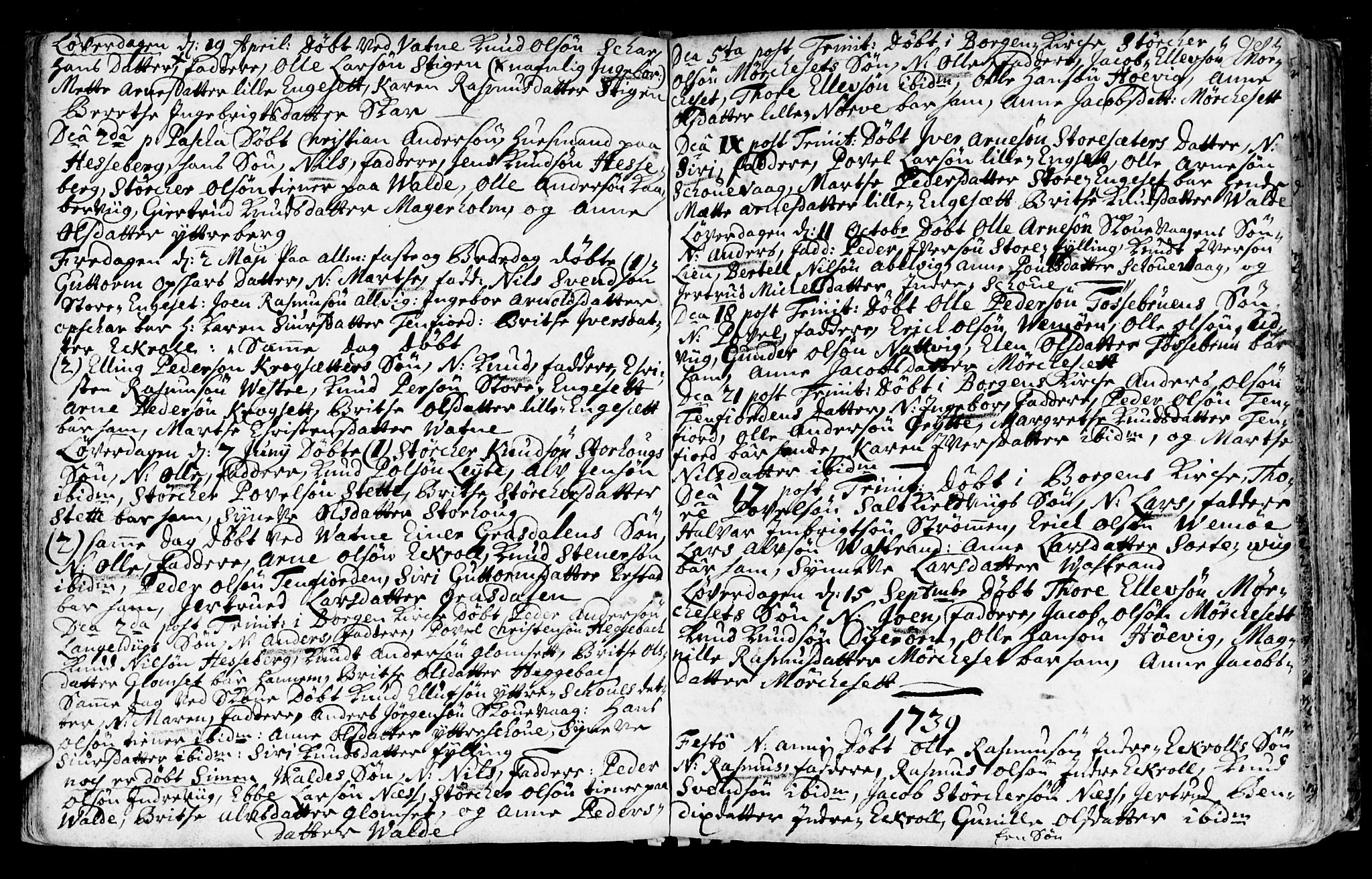 Ministerialprotokoller, klokkerbøker og fødselsregistre - Møre og Romsdal, SAT/A-1454/524/L0349: Parish register (official) no. 524A01, 1698-1779, p. 98