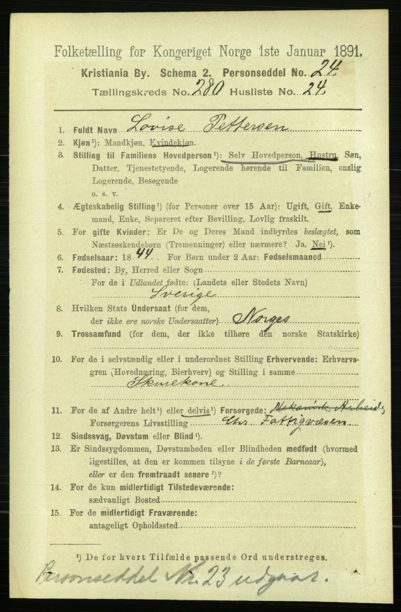 RA, 1891 census for 0301 Kristiania, 1891, p. 170723