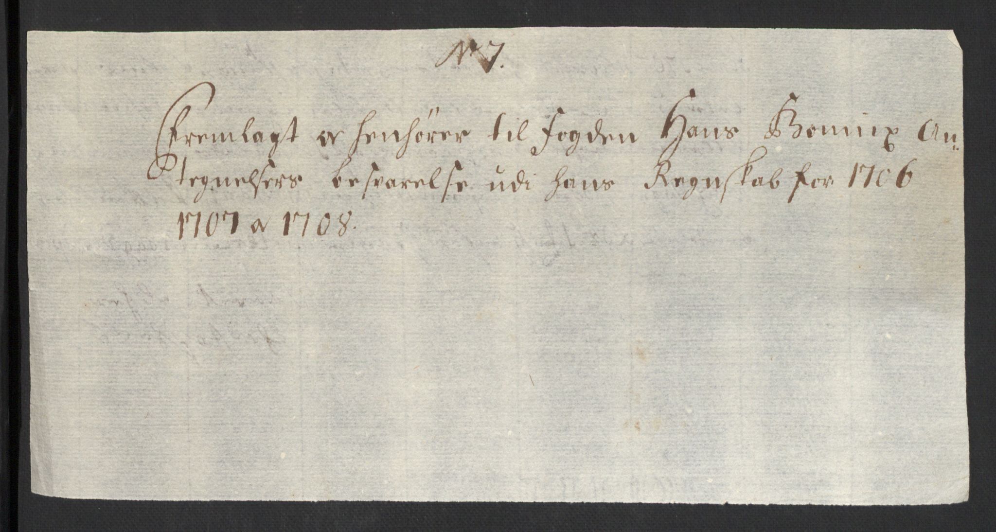 Rentekammeret inntil 1814, Reviderte regnskaper, Fogderegnskap, AV/RA-EA-4092/R39/L2318: Fogderegnskap Nedenes, 1706-1709, p. 423