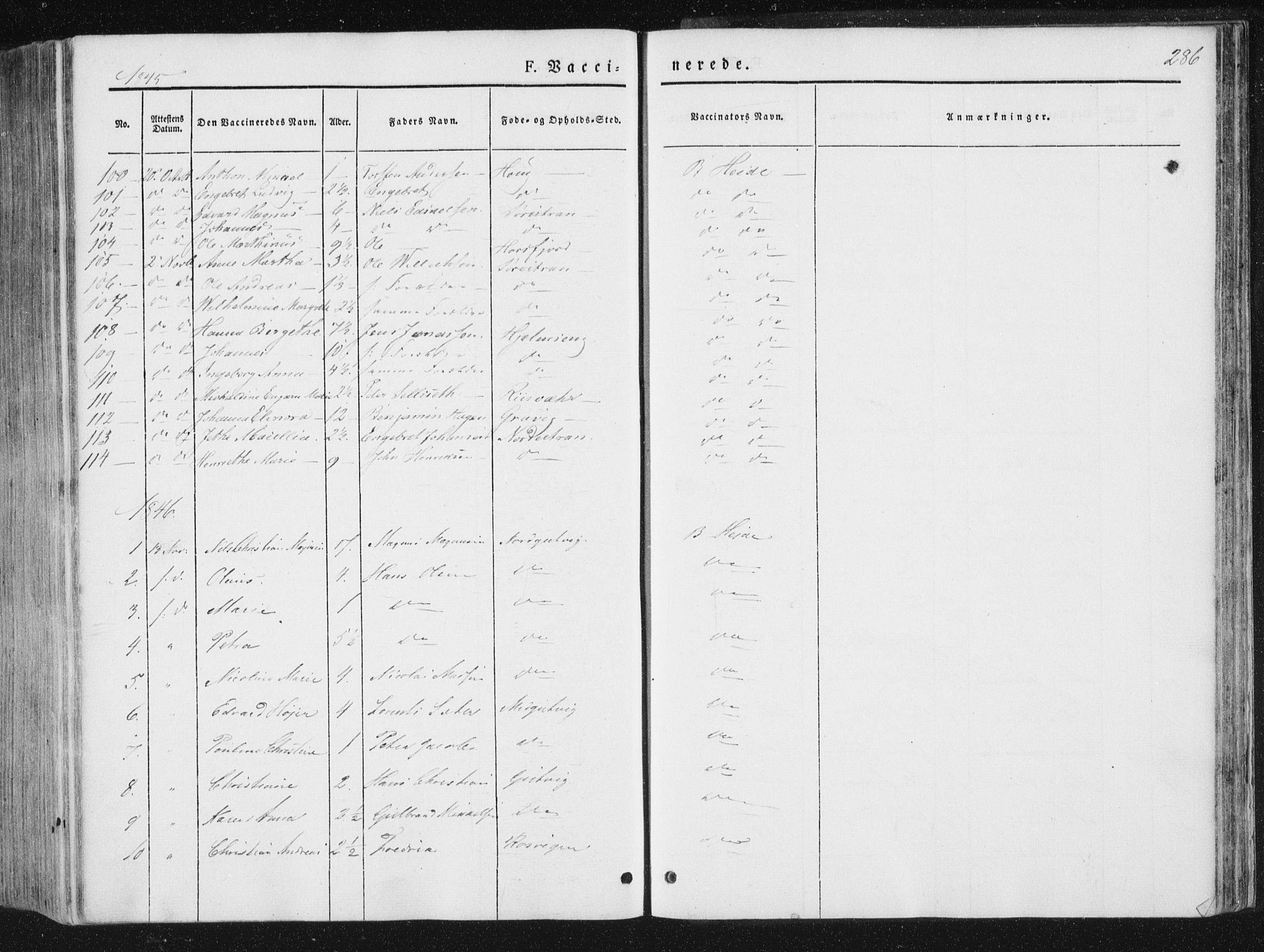 Ministerialprotokoller, klokkerbøker og fødselsregistre - Nord-Trøndelag, SAT/A-1458/780/L0640: Parish register (official) no. 780A05, 1845-1856, p. 286