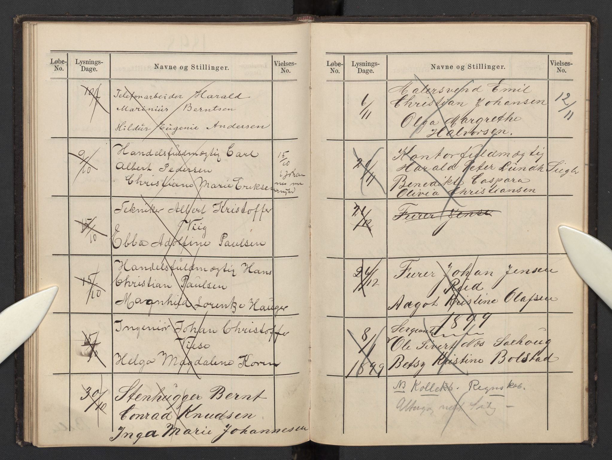 Garnisonsmenigheten Kirkebøker, AV/SAO-A-10846/H/Hb/L0002: Banns register no. II 2, 1879-1902