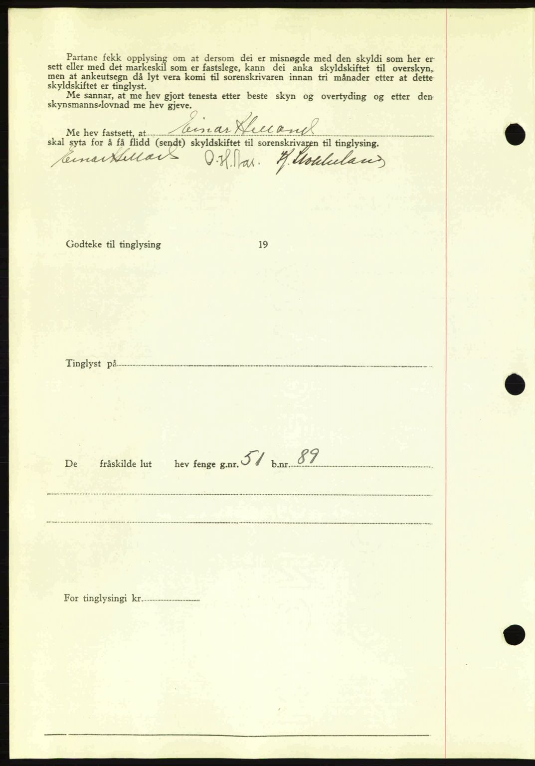 Romsdal sorenskriveri, AV/SAT-A-4149/1/2/2C: Mortgage book no. A10, 1941-1941, Diary no: : 1481/1941