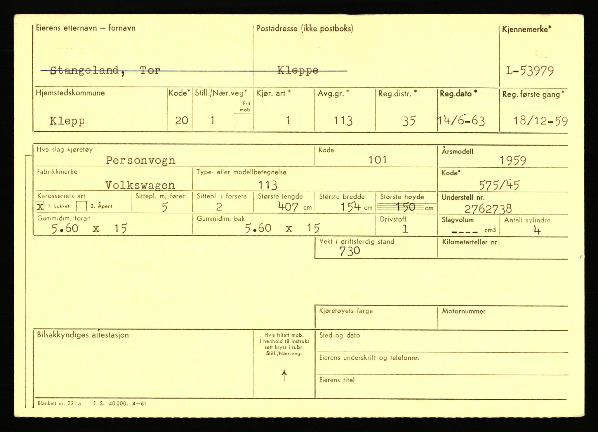 Stavanger trafikkstasjon, AV/SAST-A-101942/0/F/L0053: L-52900 - L-54199, 1930-1971, p. 2419