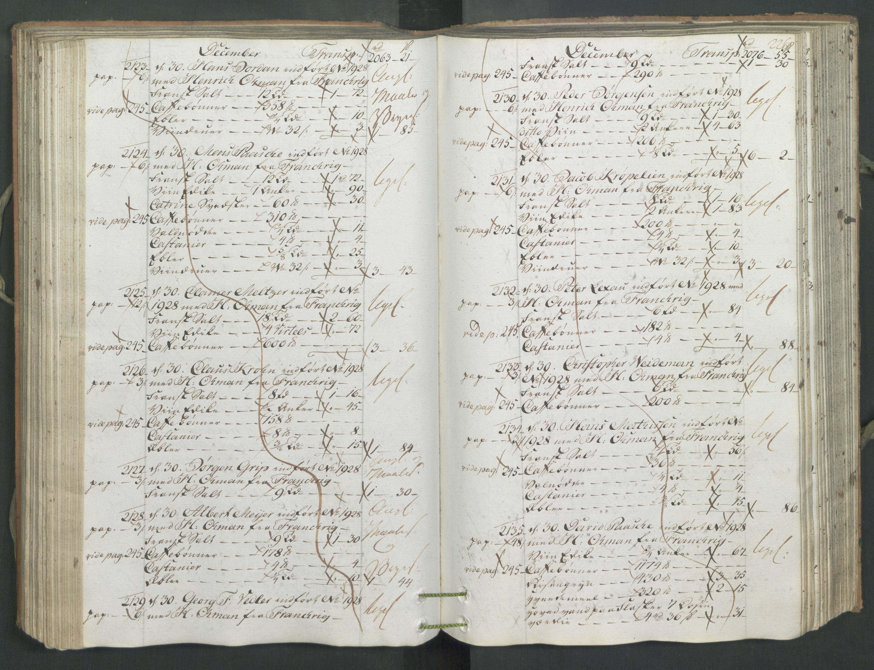 Generaltollkammeret, tollregnskaper, AV/RA-EA-5490/R26/L0222/0001: Tollregnskaper Bergen A / Inngående hovedtollbok, 1786, p. 225b-226a