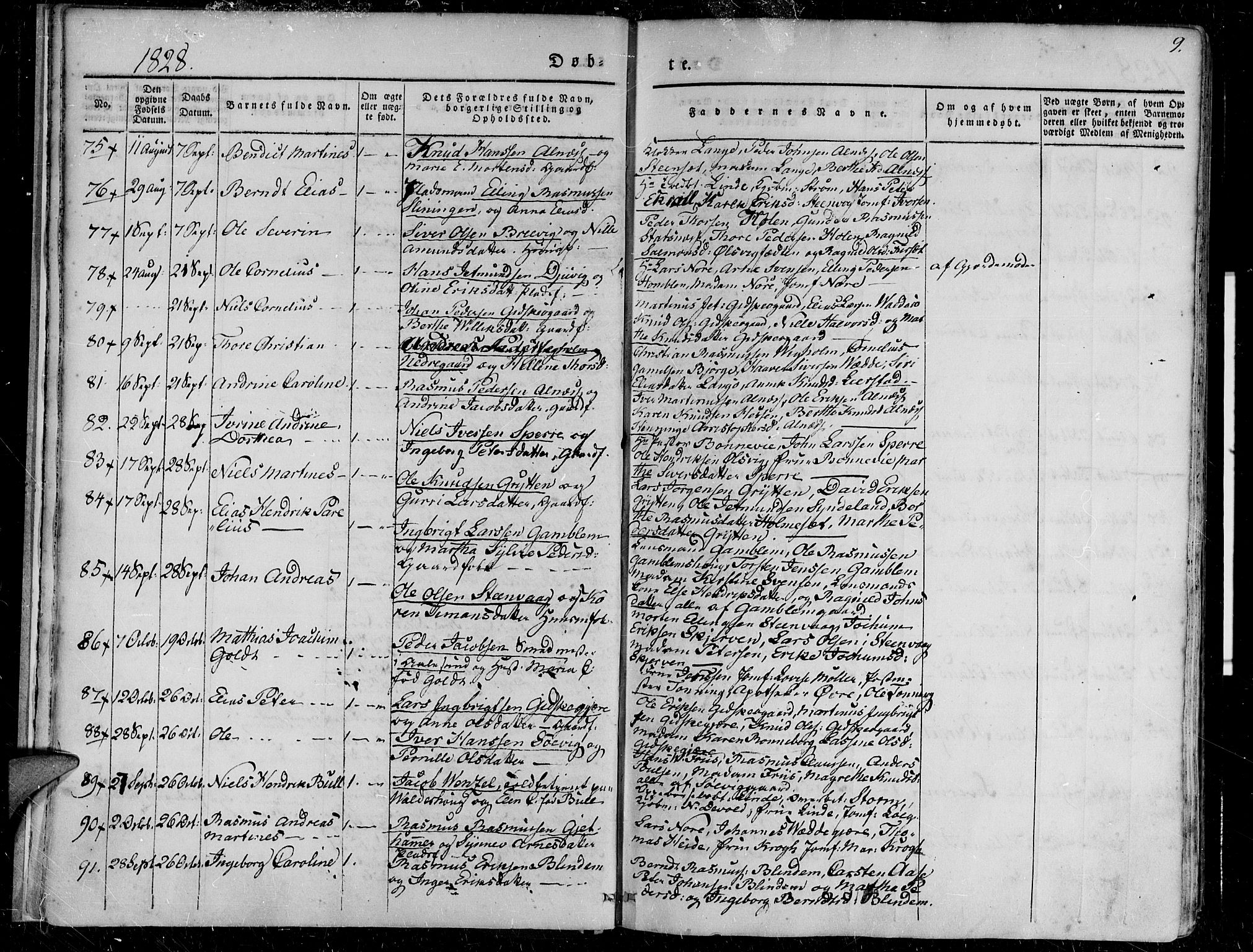 Ministerialprotokoller, klokkerbøker og fødselsregistre - Møre og Romsdal, AV/SAT-A-1454/528/L0395: Parish register (official) no. 528A06, 1828-1839, p. 9