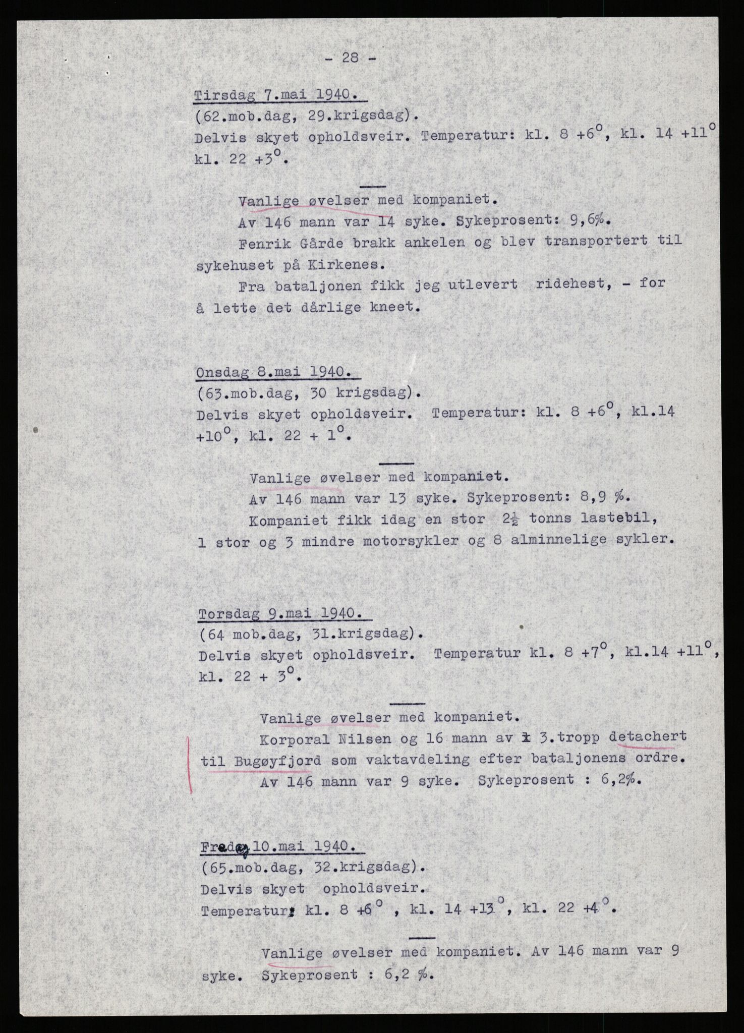 Forsvaret, Forsvarets krigshistoriske avdeling, AV/RA-RAFA-2017/Y/Yb/L0140: II-C-11-611-620  -  6. Divisjon, 1940-1966, p. 140