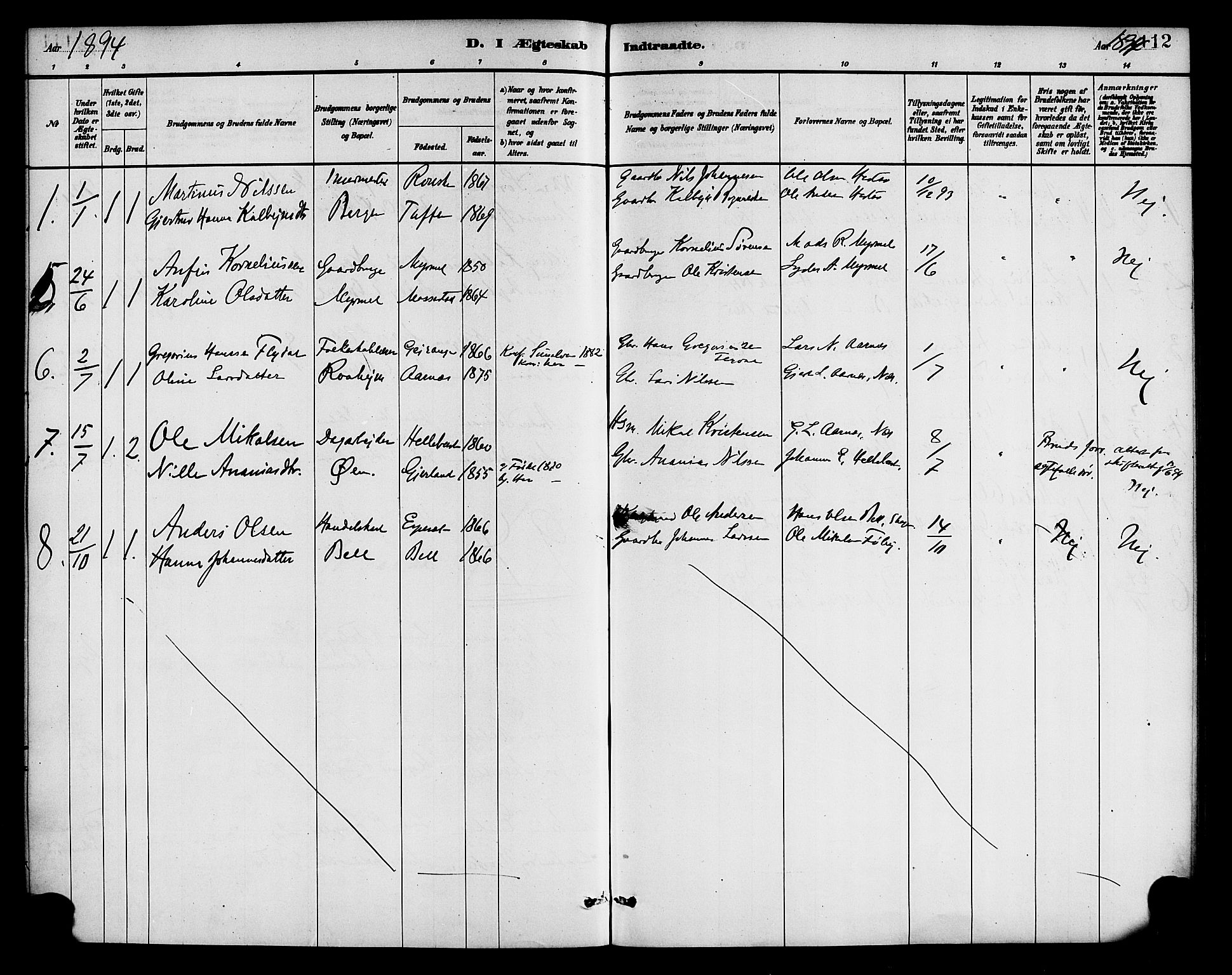 Gaular sokneprestembete, SAB/A-80001/H/Haa: Parish register (official) no. D 1, 1882-1899, p. 112