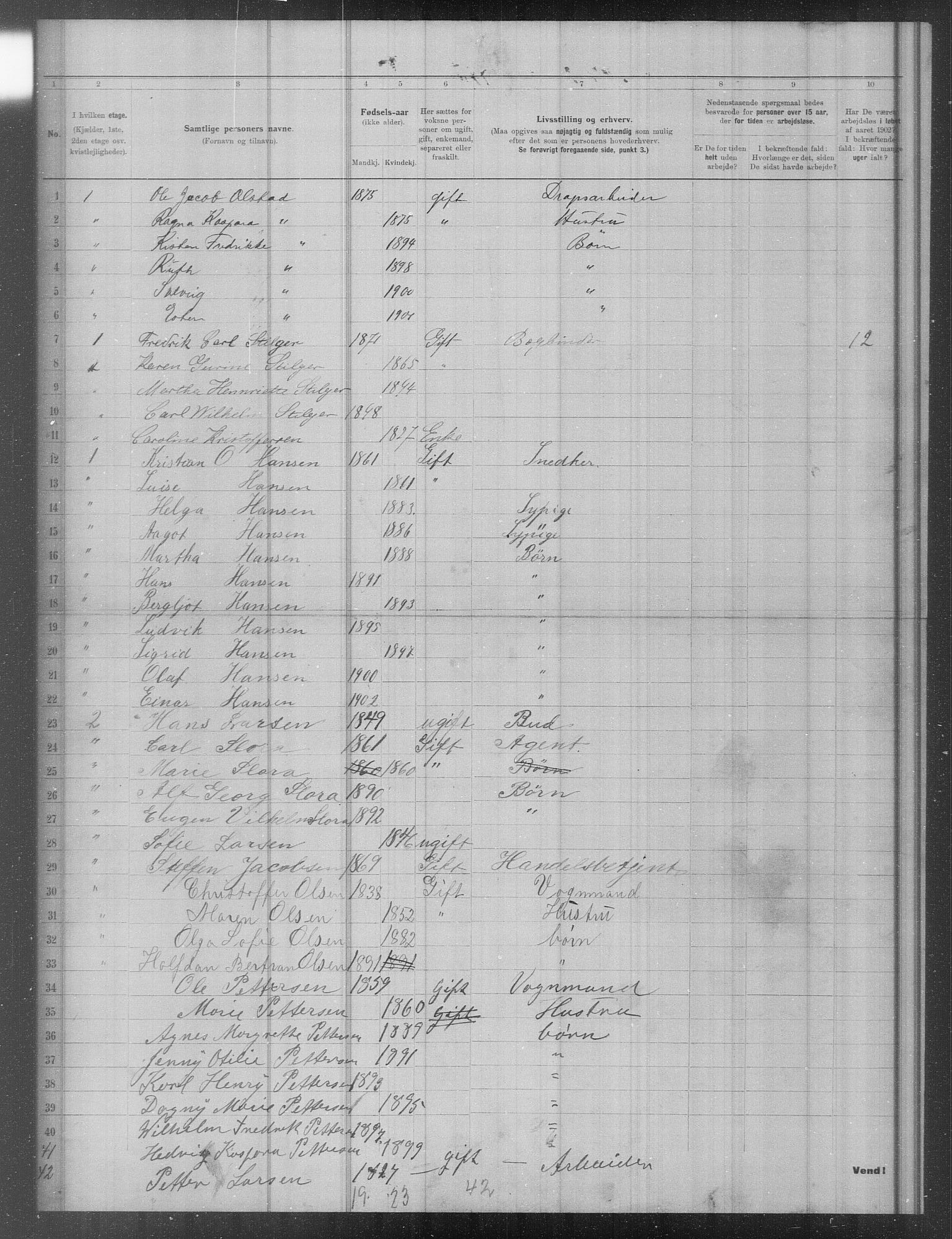 OBA, Municipal Census 1902 for Kristiania, 1902, p. 16836