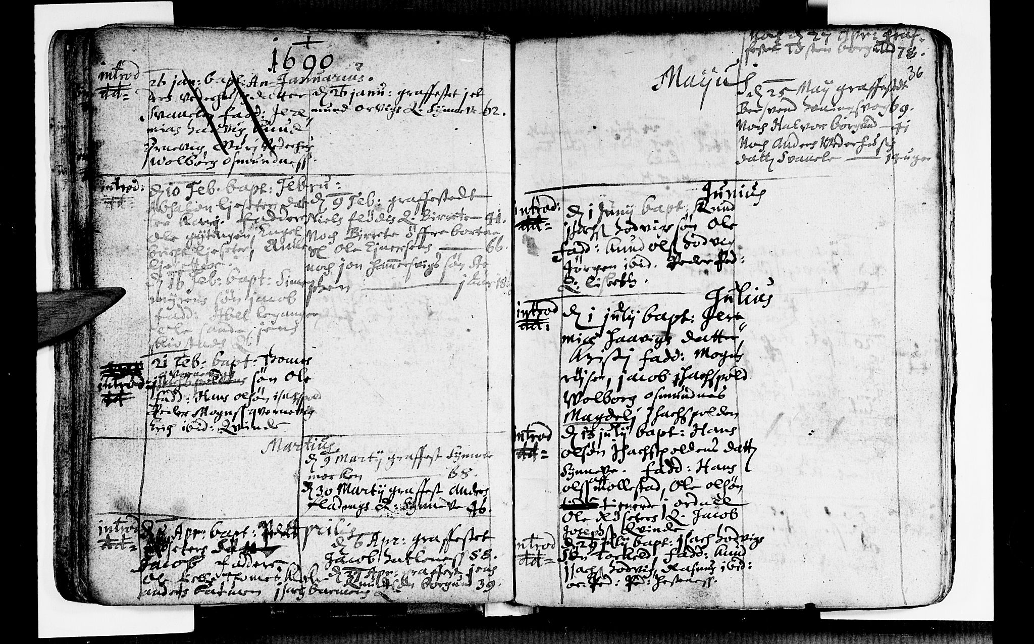 Selje sokneprestembete, AV/SAB-A-99938/H/Ha/Haa/Haaa: Parish register (official) no. A 1, 1668-1696, p. 36