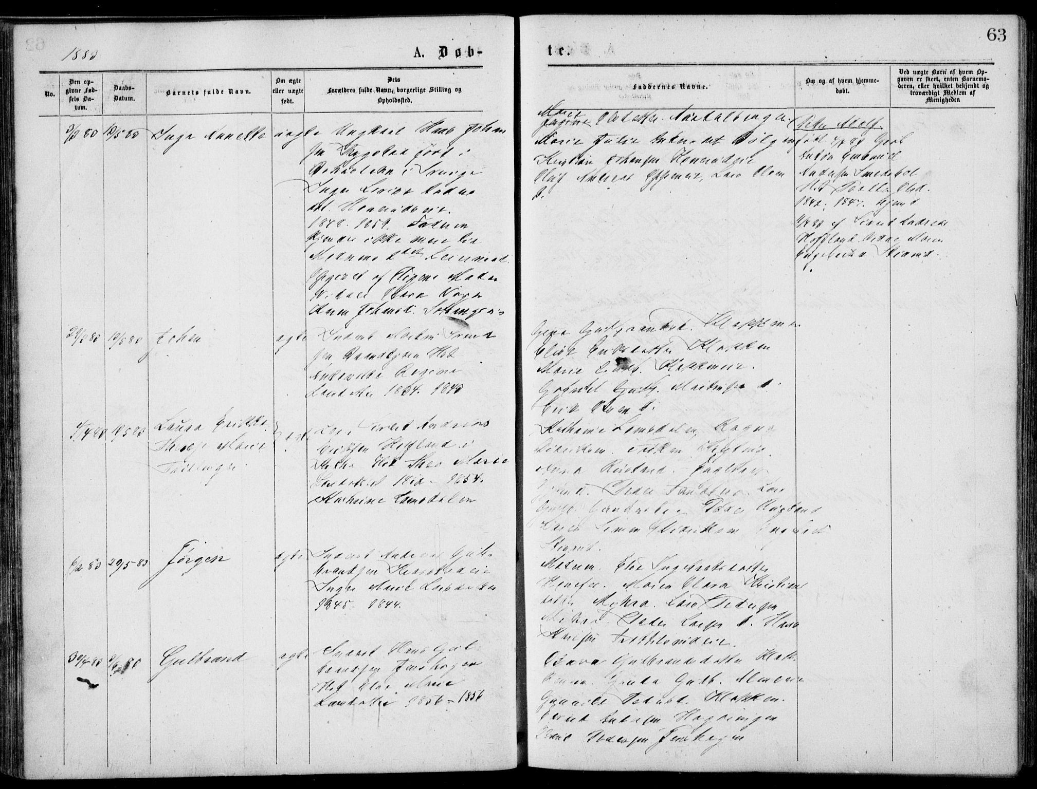 Norderhov kirkebøker, AV/SAKO-A-237/G/Gb/L0001: Parish register (copy) no. II 1, 1876-1899, p. 63