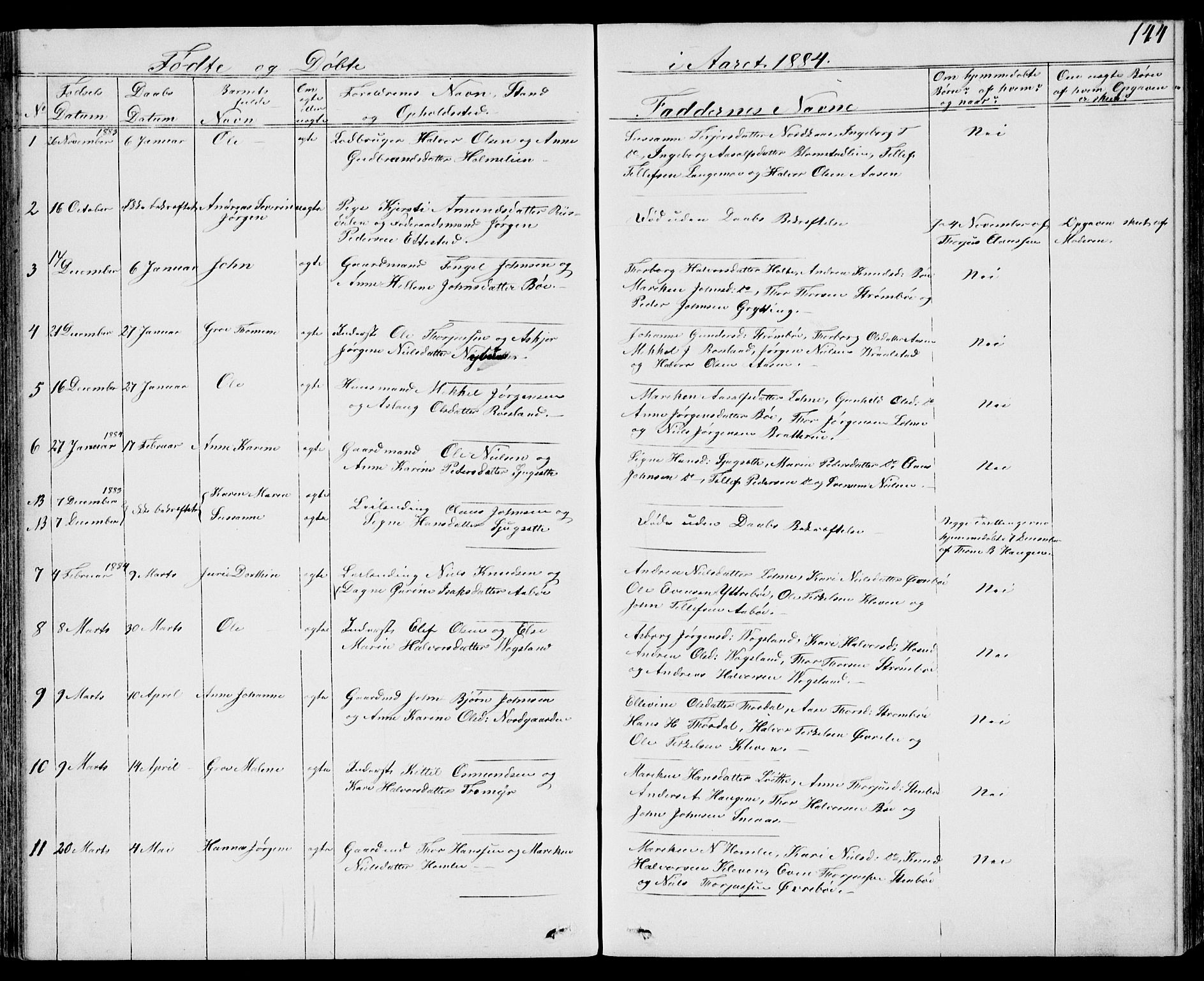 Drangedal kirkebøker, SAKO/A-258/G/Gb/L0001: Parish register (copy) no. II 1, 1856-1894, p. 144