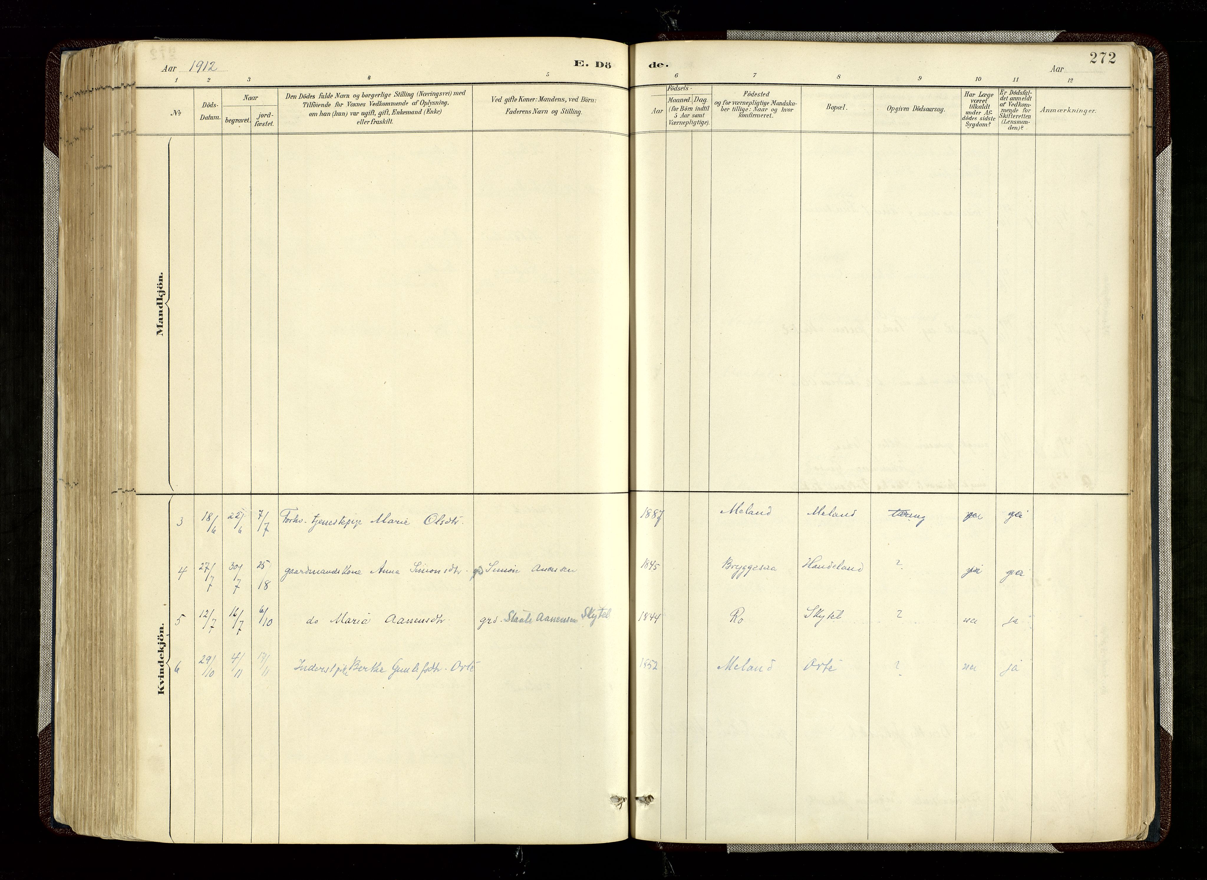 Hægebostad sokneprestkontor, AV/SAK-1111-0024/F/Fa/Fab/L0004: Parish register (official) no. A 4, 1887-1929, p. 272