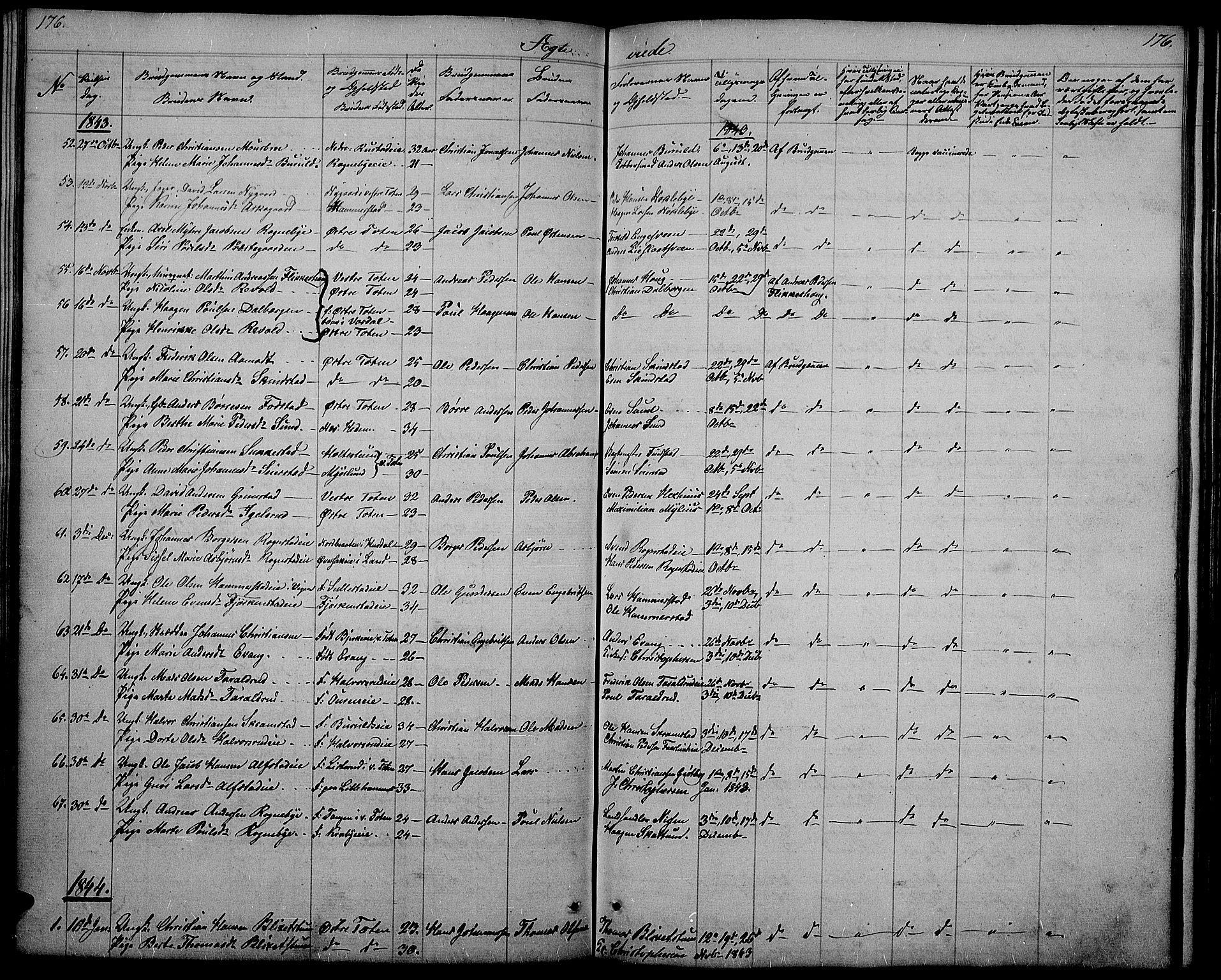 Østre Toten prestekontor, SAH/PREST-104/H/Ha/Hab/L0002: Parish register (copy) no. 2, 1840-1847, p. 176