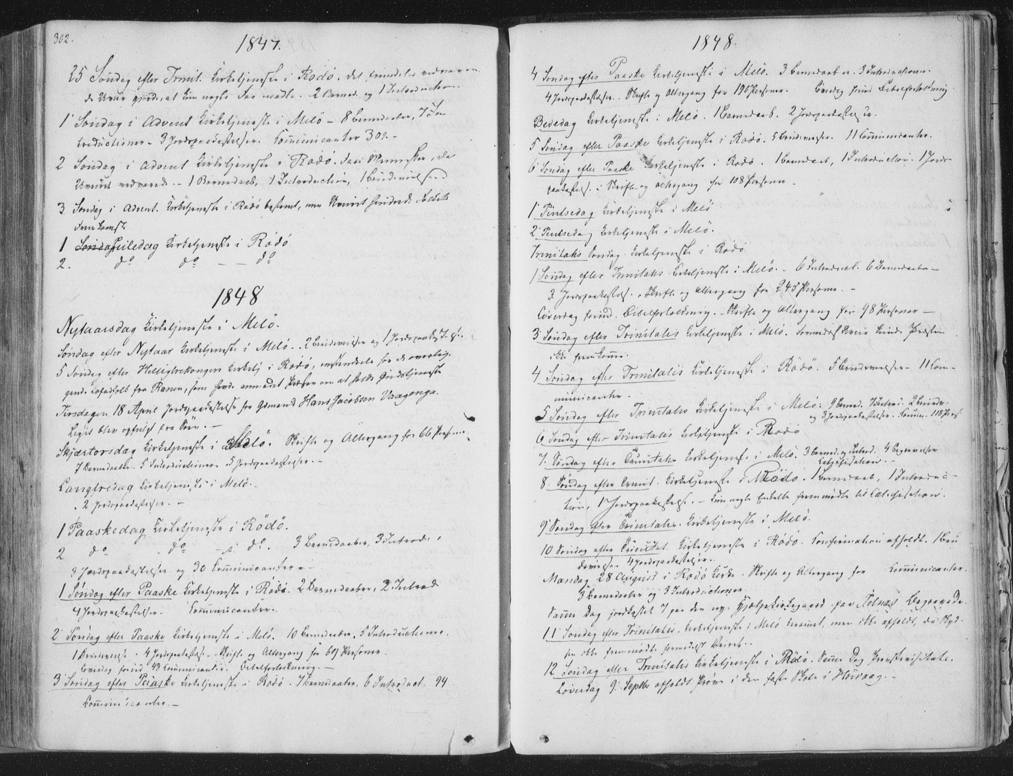 Ministerialprotokoller, klokkerbøker og fødselsregistre - Nordland, AV/SAT-A-1459/841/L0604: Parish register (official) no. 841A09 /1, 1845-1862, p. 302