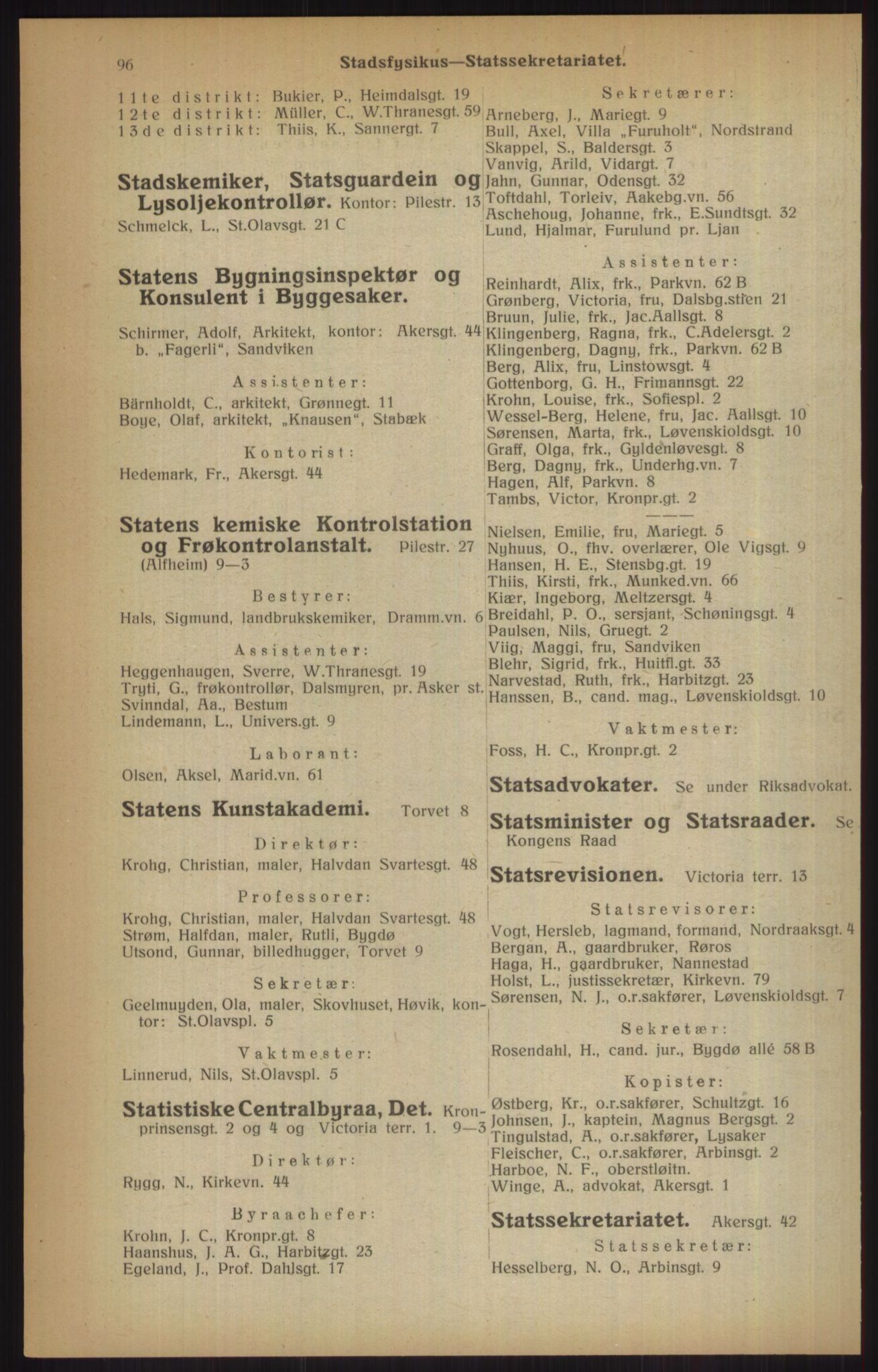 Kristiania/Oslo adressebok, PUBL/-, 1915, p. 96