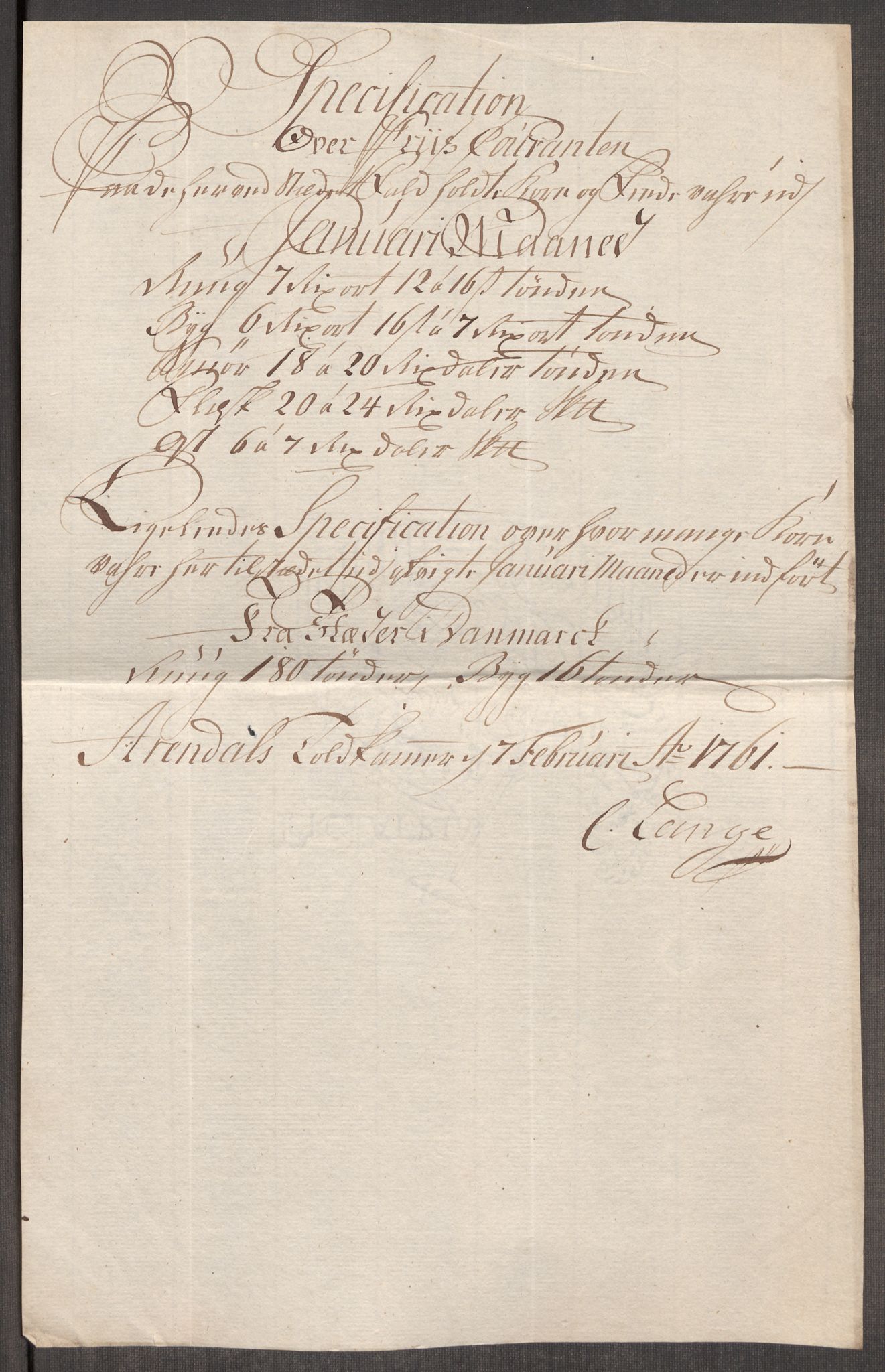 Rentekammeret inntil 1814, Realistisk ordnet avdeling, RA/EA-4070/Oe/L0007: [Ø1]: Priskuranter, 1761-1763, p. 230
