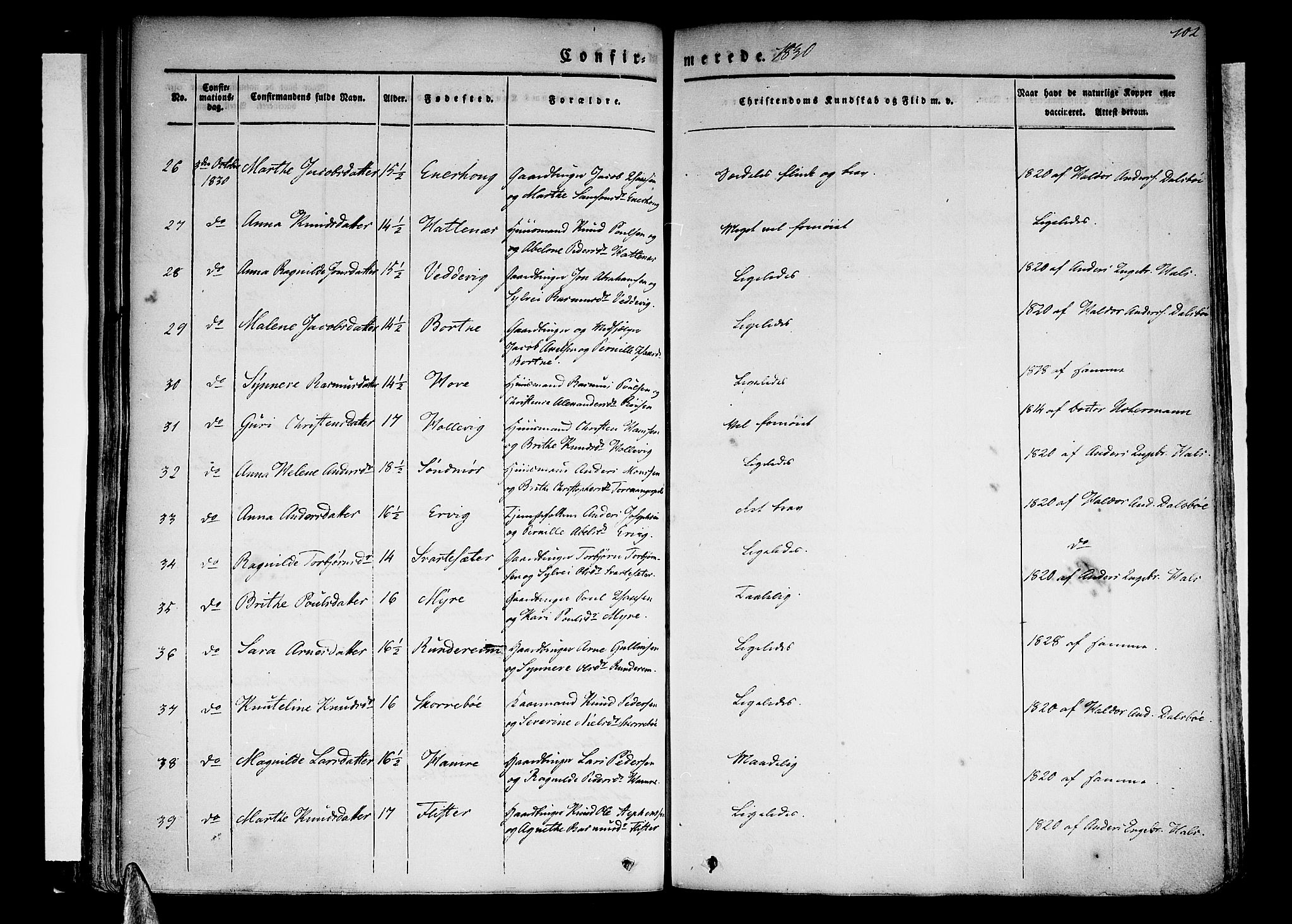 Selje sokneprestembete, AV/SAB-A-99938/H/Ha/Haa/Haaa: Parish register (official) no. A 9, 1829-1844, p. 102