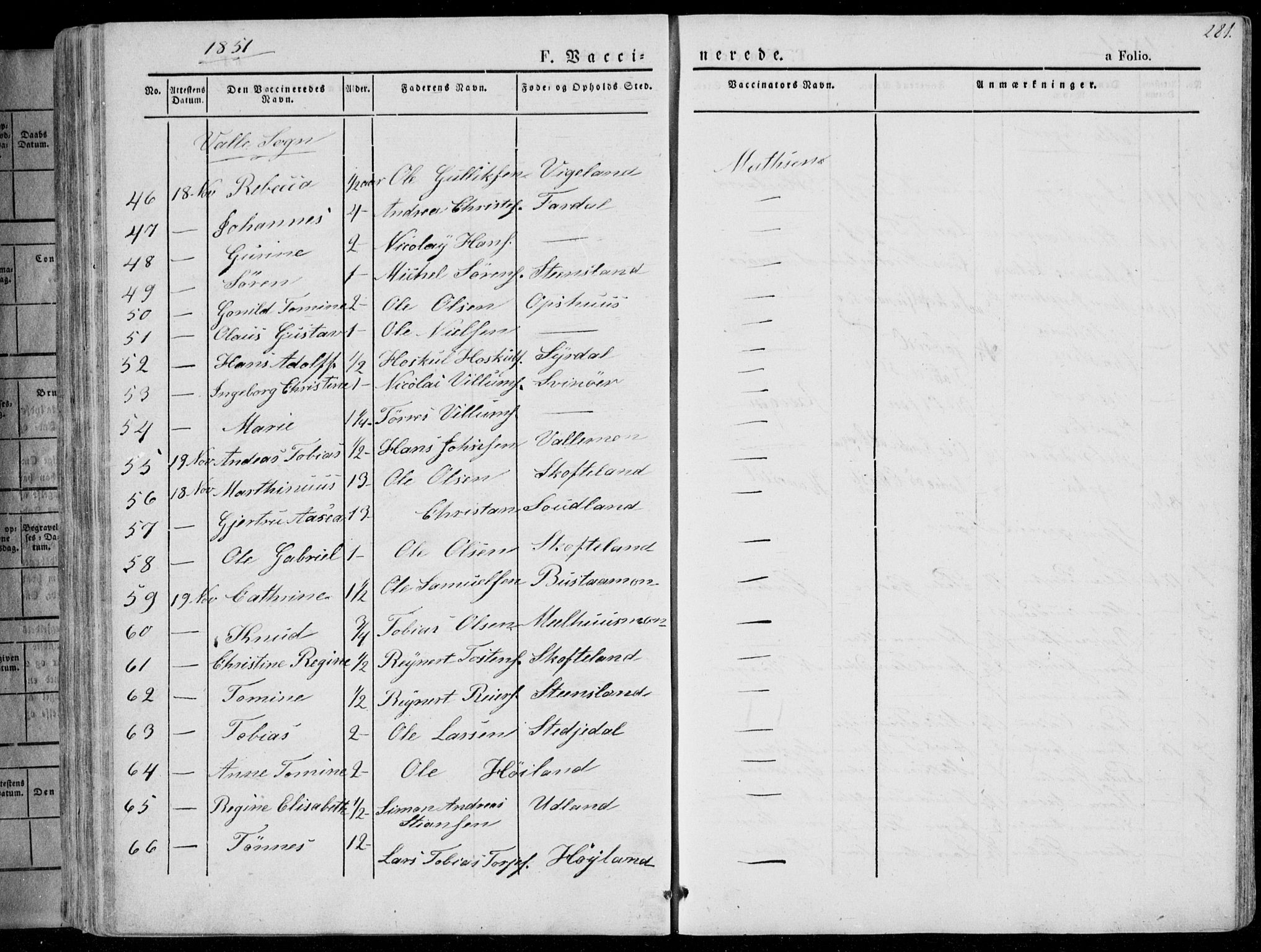 Sør-Audnedal sokneprestkontor, AV/SAK-1111-0039/F/Fa/Fab/L0006: Parish register (official) no. A 6, 1829-1855, p. 281