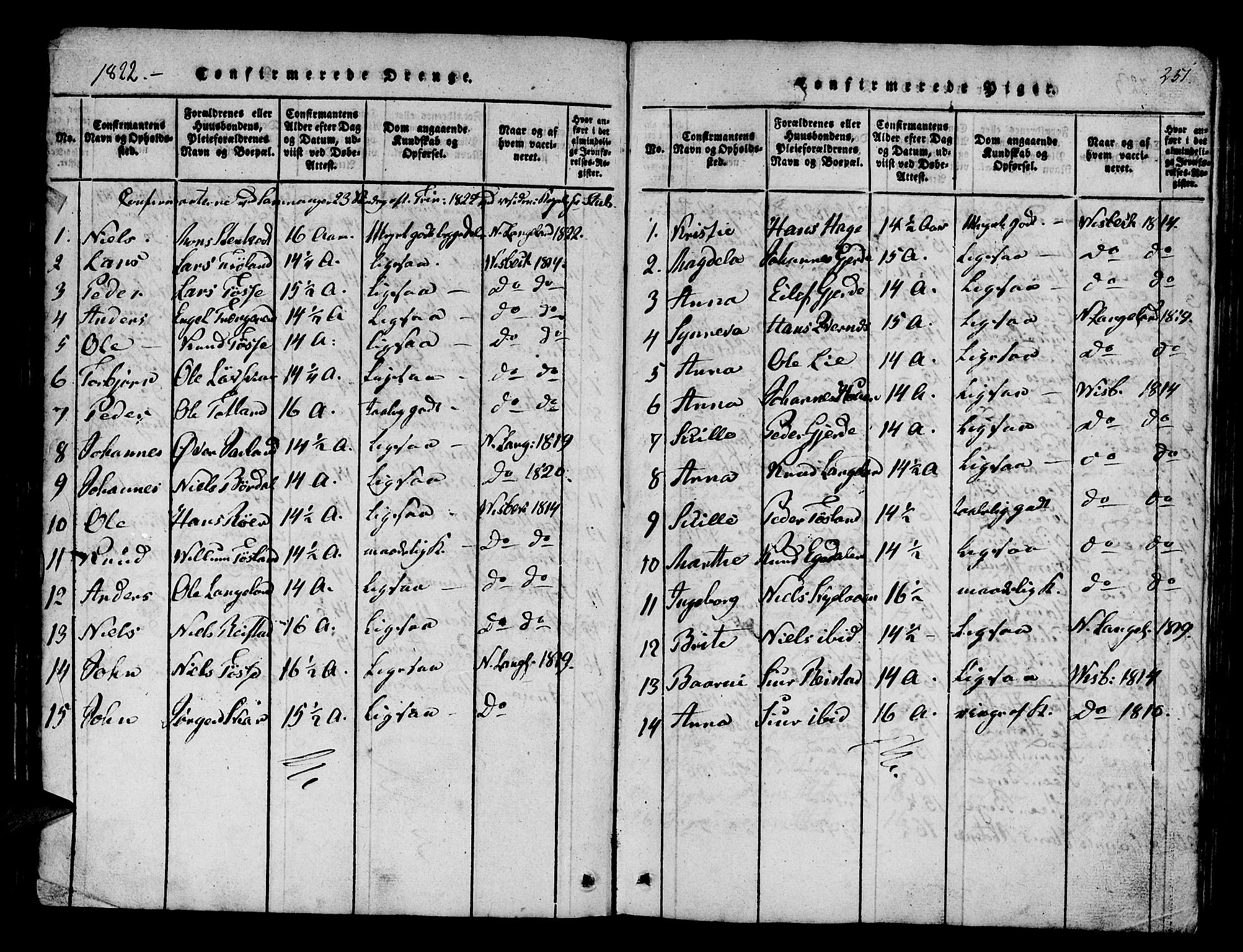 Os sokneprestembete, SAB/A-99929: Parish register (official) no. A 12, 1816-1825, p. 251