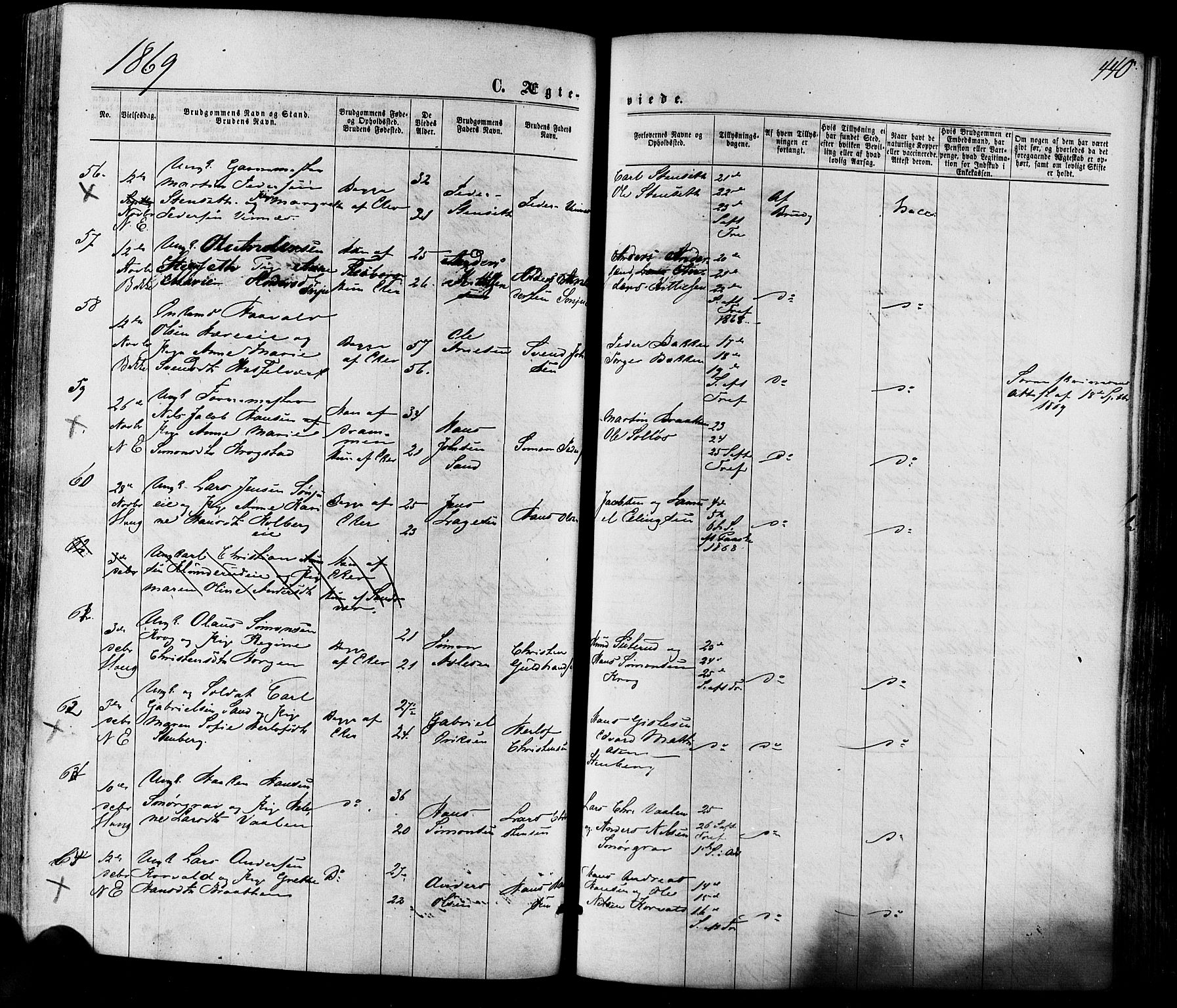 Eiker kirkebøker, AV/SAKO-A-4/F/Fa/L0017: Parish register (official) no. I 17, 1869-1877, p. 440