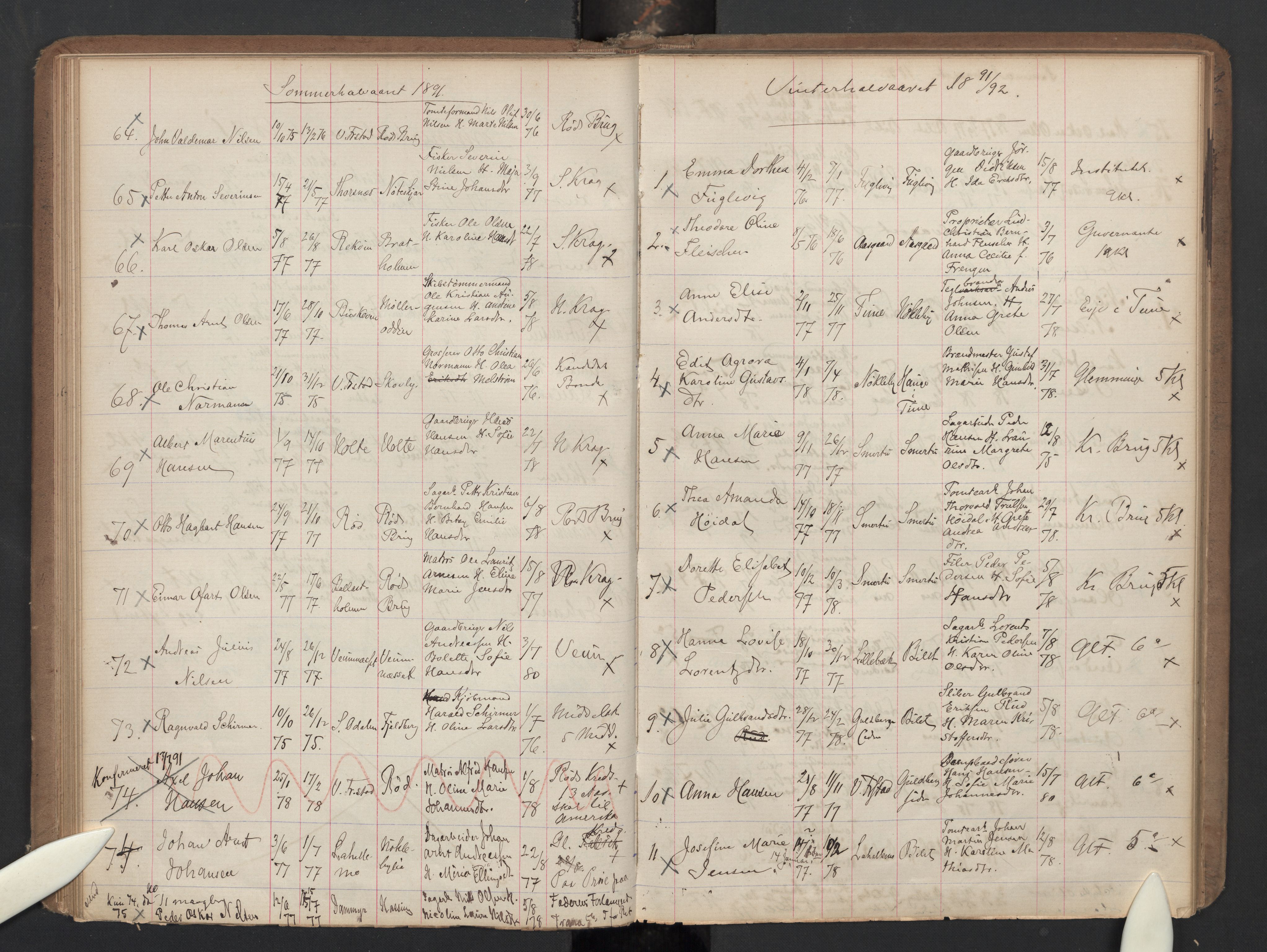 Glemmen prestekontor Kirkebøker, AV/SAO-A-10908/G/Ga/L0005a: Parish register (copy) no. 5A, 1885-1901