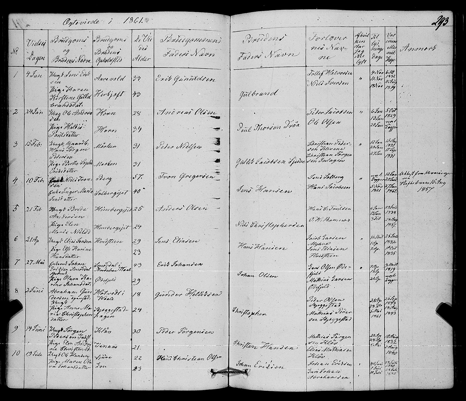 Ramnes kirkebøker, SAKO/A-314/F/Fa/L0005: Parish register (official) no. I 5, 1841-1861, p. 292-293